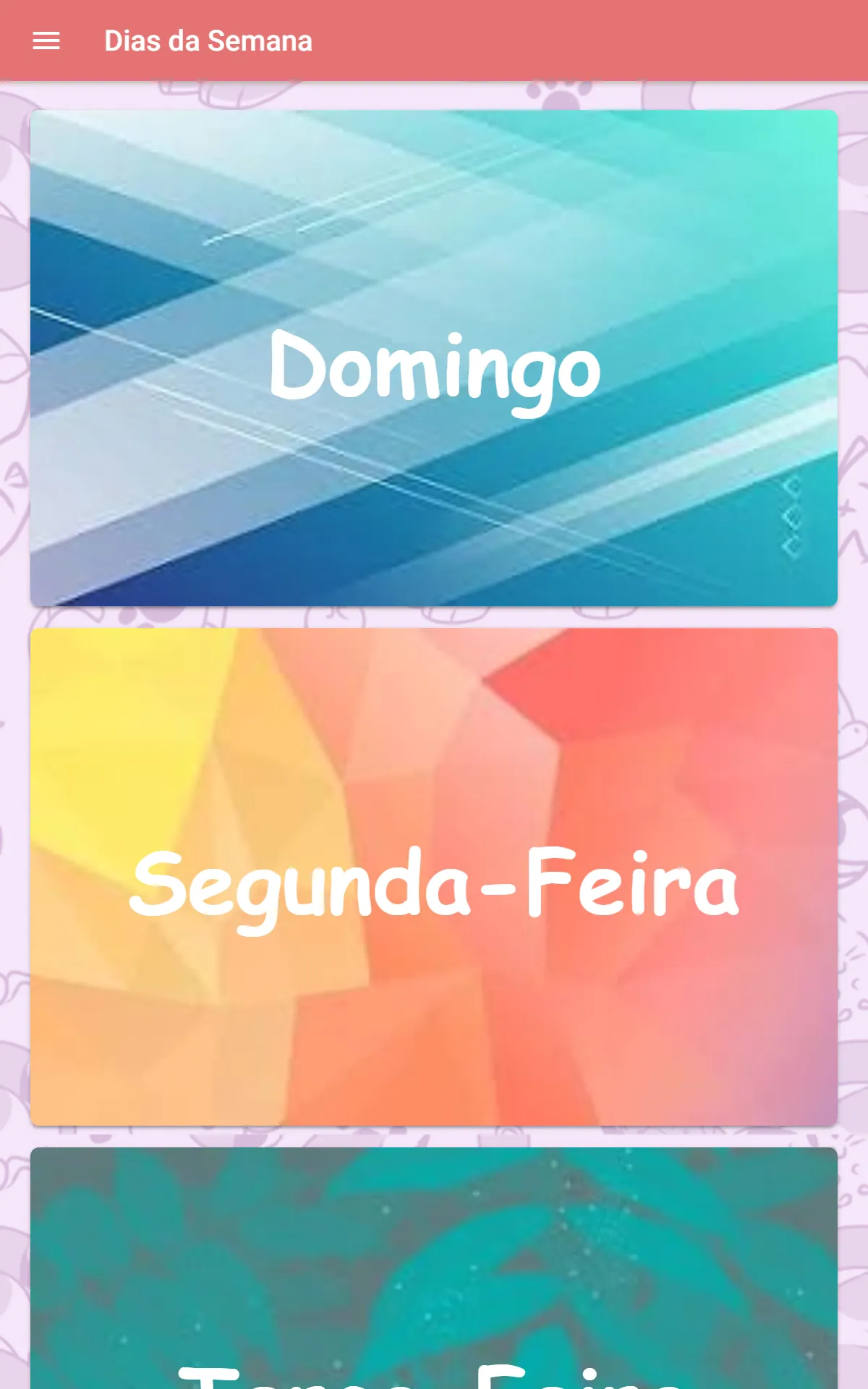 Dias da Semana: Mensagens aqui | Indus Appstore | Screenshot