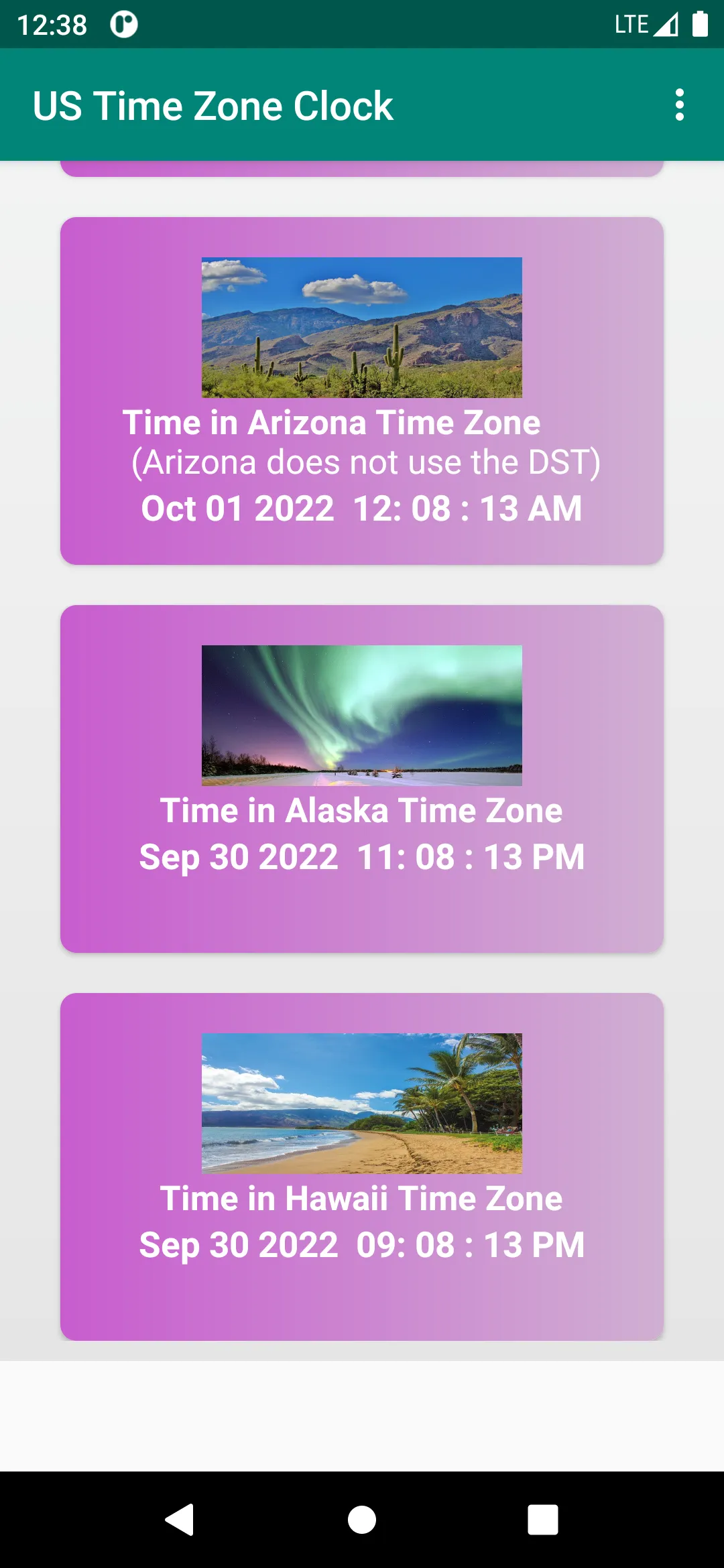 US Time Zone Clock | Indus Appstore | Screenshot