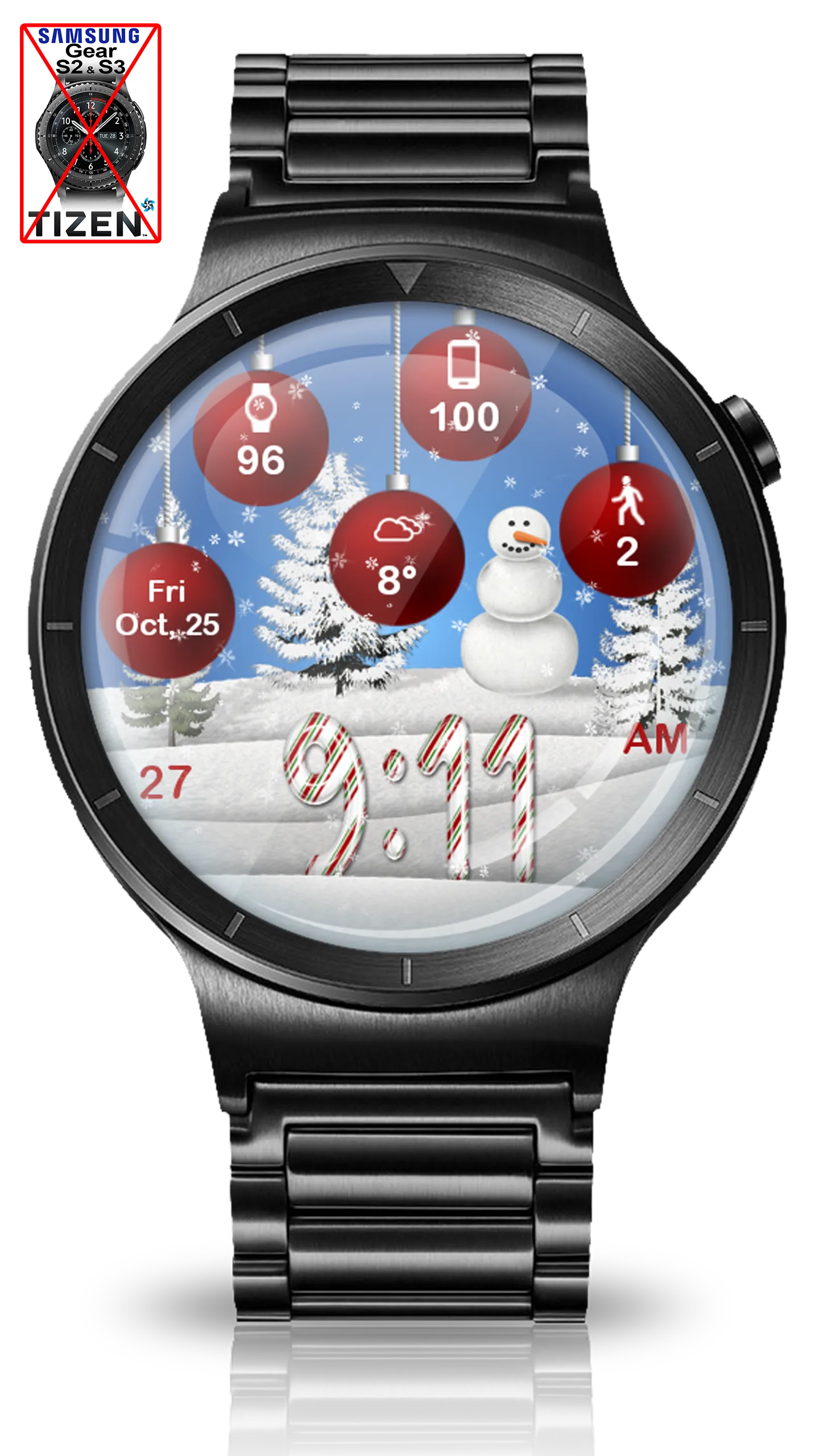 Christmas Snow HD Watch Face | Indus Appstore | Screenshot