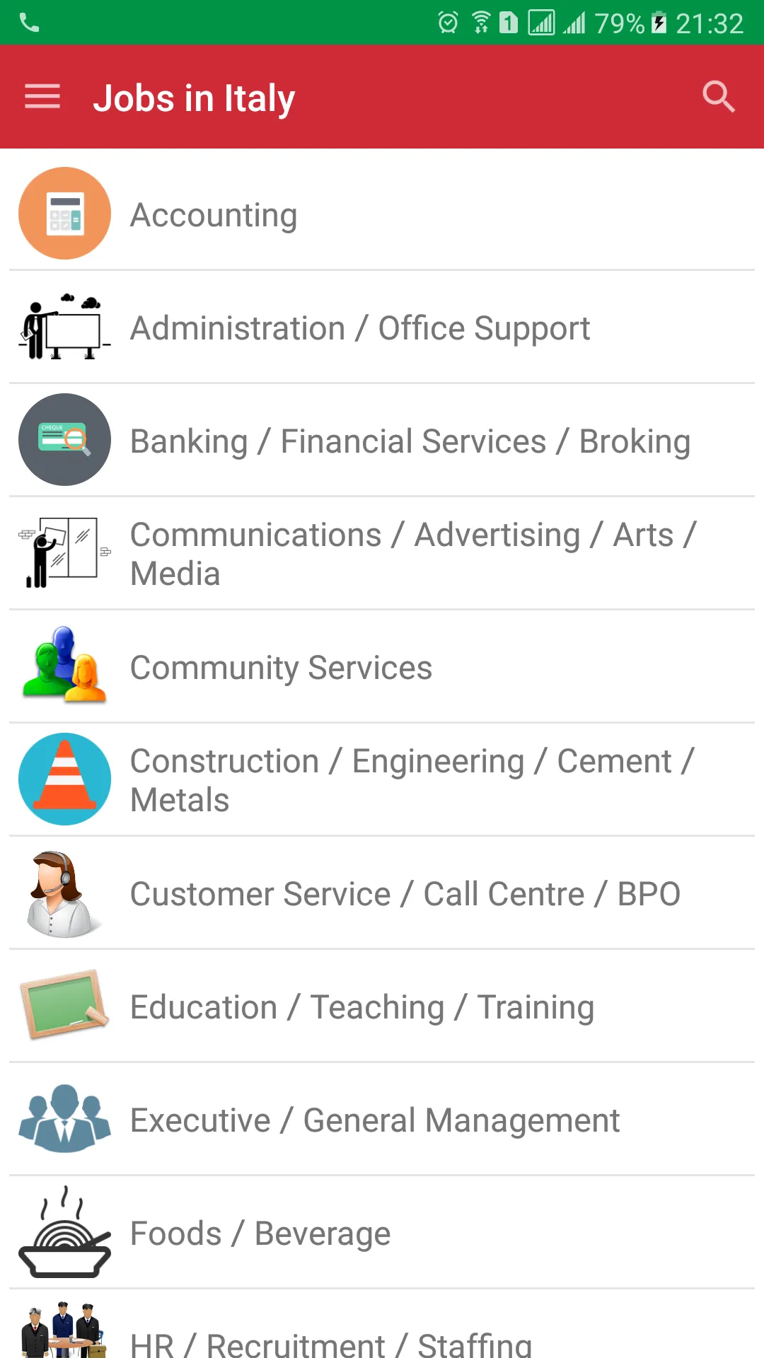 Jobs in Italy | Indus Appstore | Screenshot