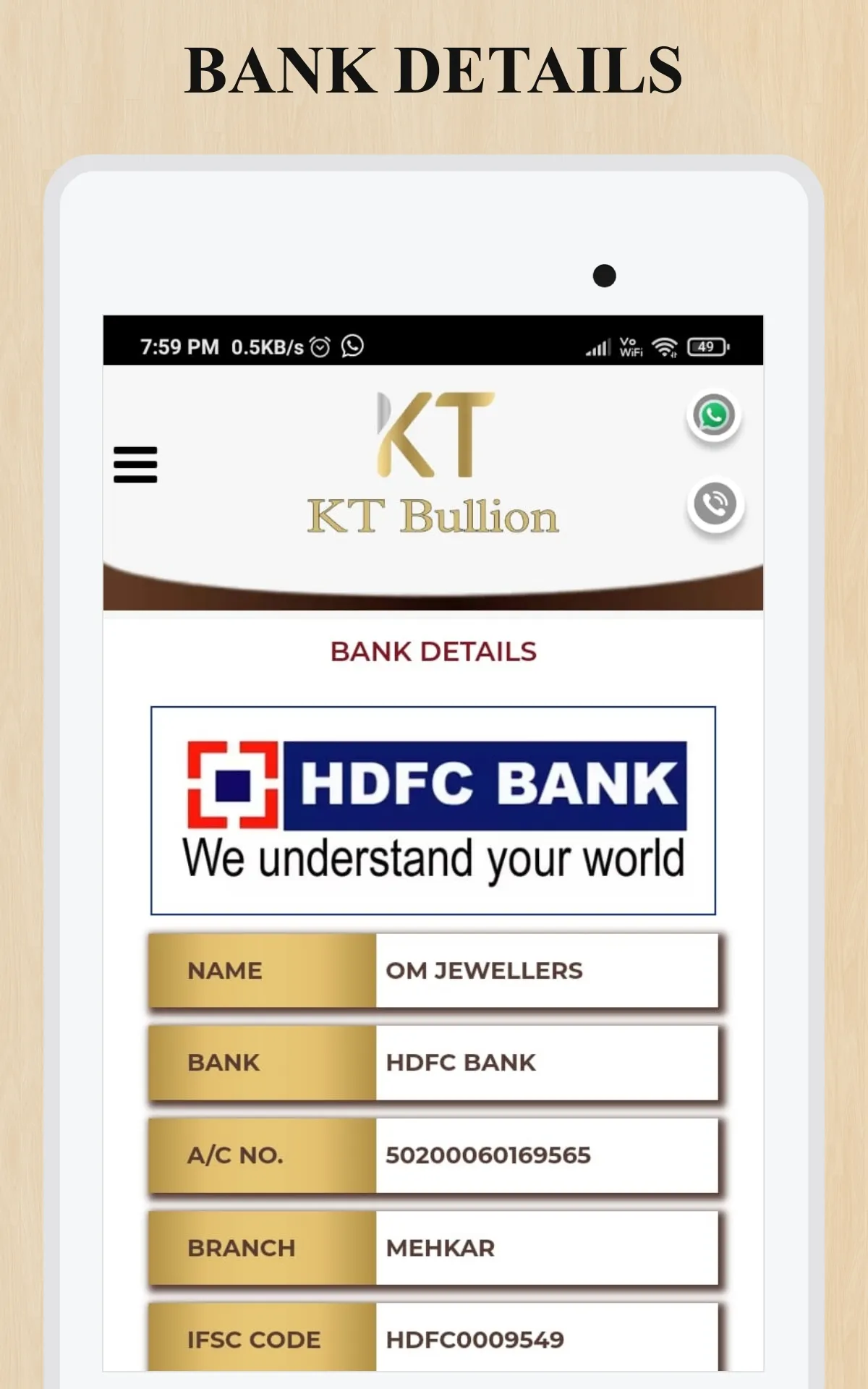 OSWAL SPOT - K T BULLION | Indus Appstore | Screenshot