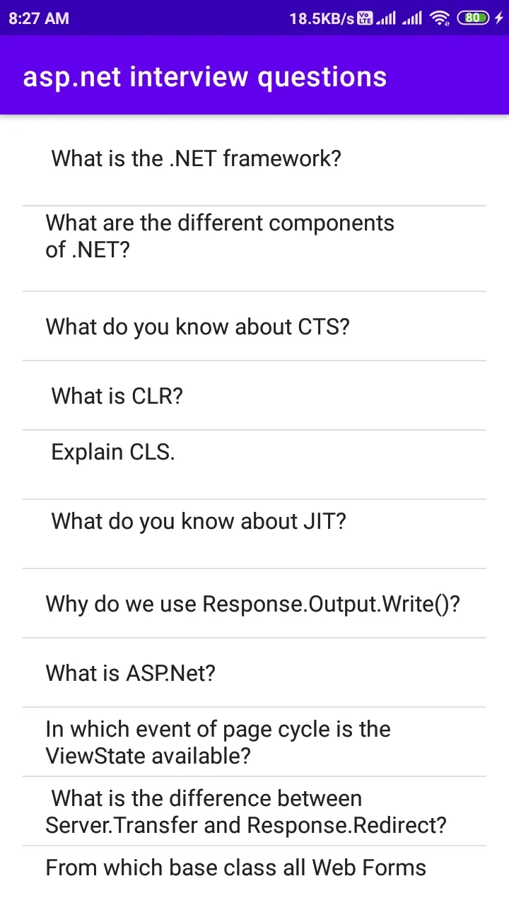 asp.net interview questions | Indus Appstore | Screenshot