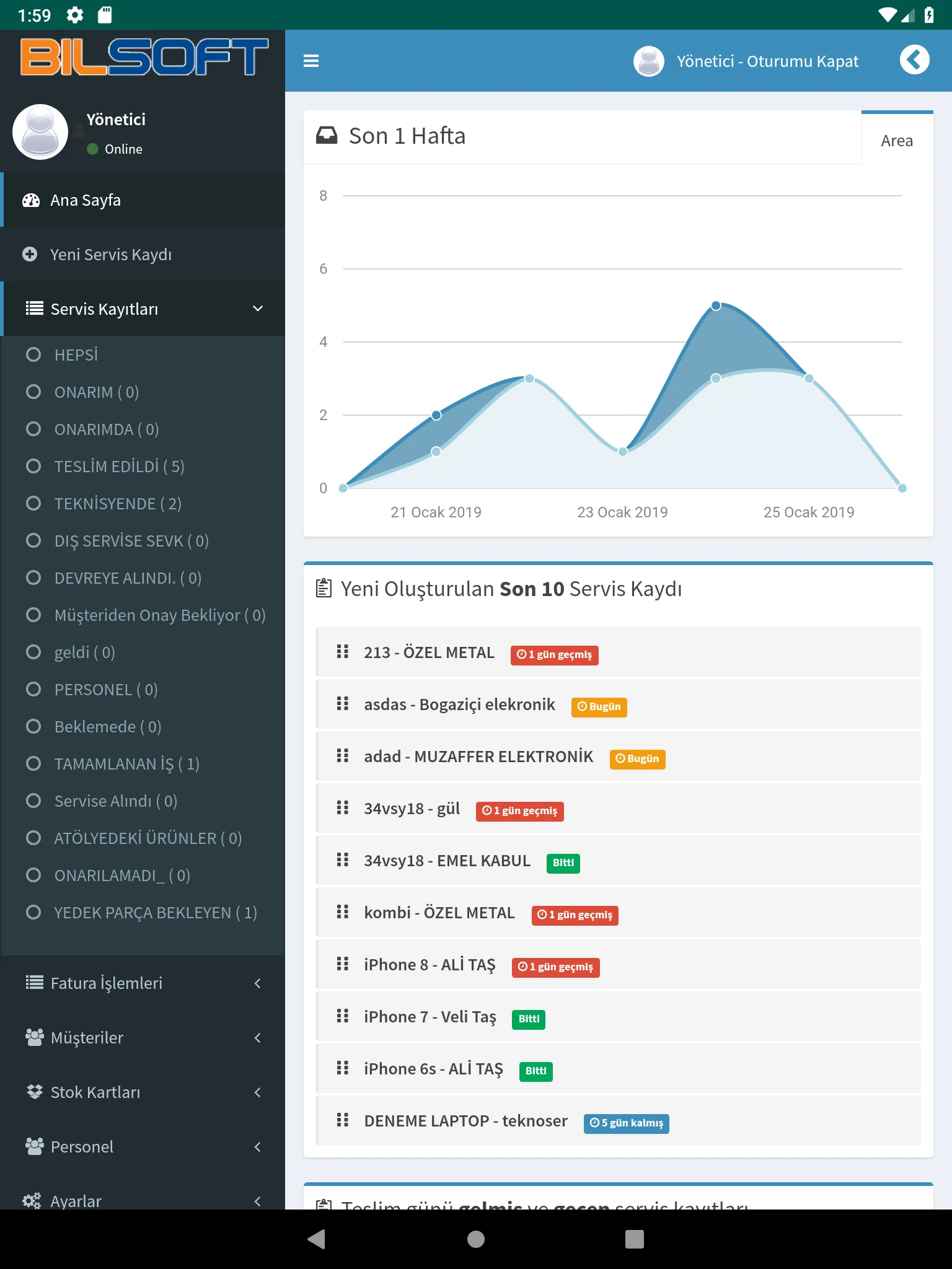 Bilsoft Teknik Servis Programı | Indus Appstore | Screenshot