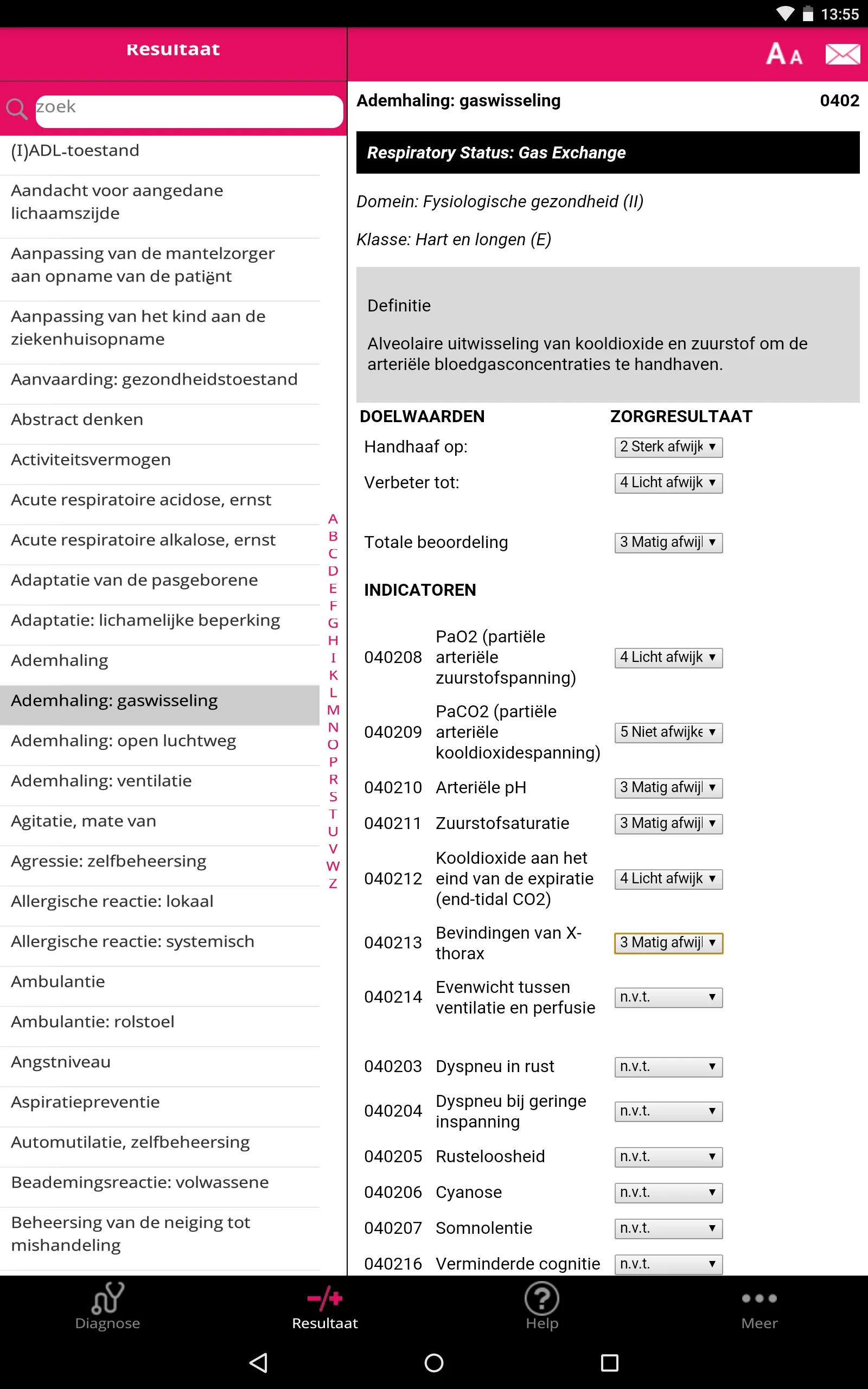 Verpleegkundige zorgresultaten | Indus Appstore | Screenshot