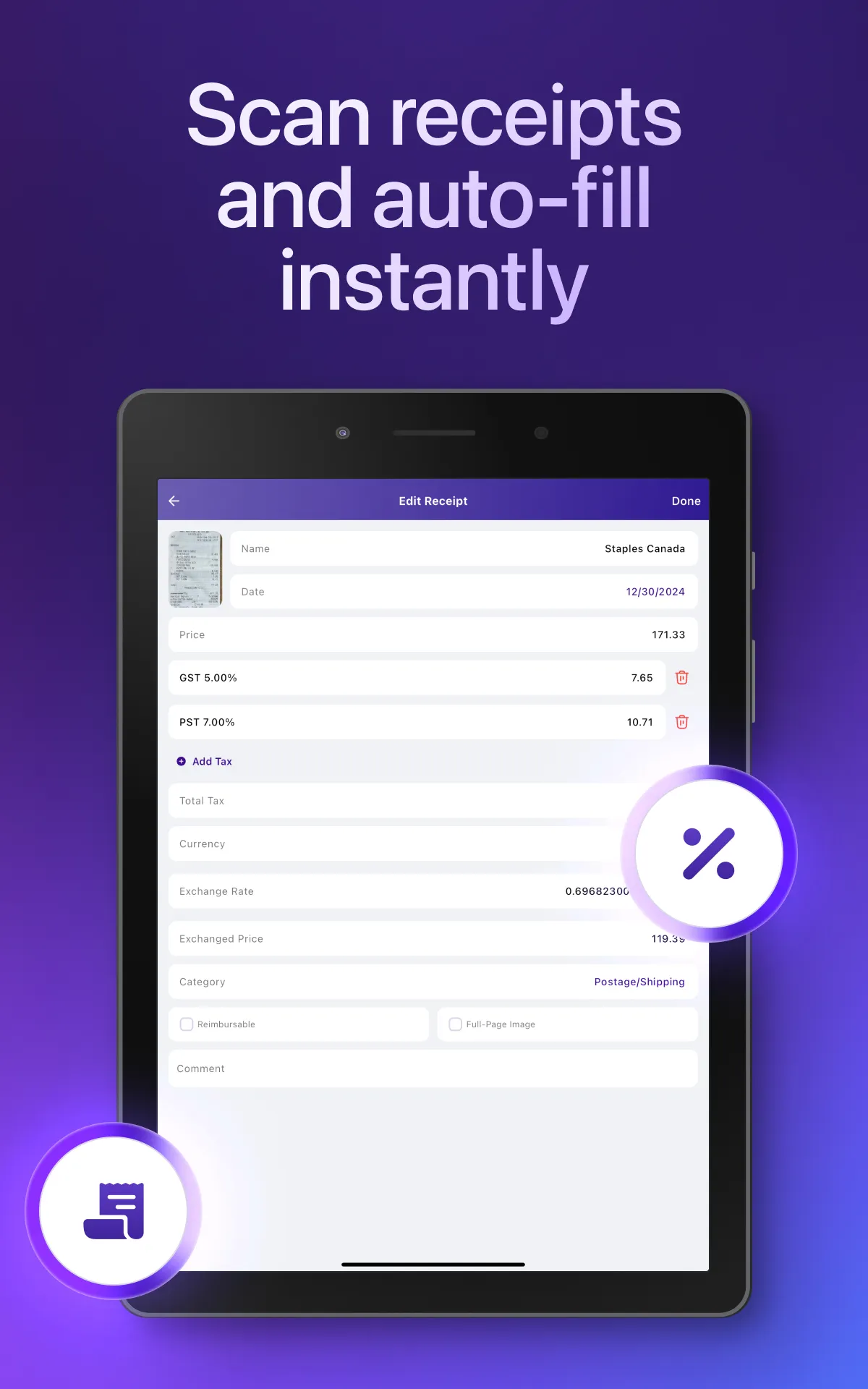 Smart Receipts: Expenses Scan | Indus Appstore | Screenshot