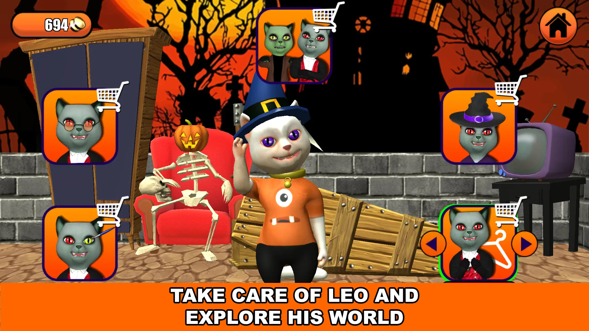 Talking Cat Leo Halloween Fun | Indus Appstore | Screenshot