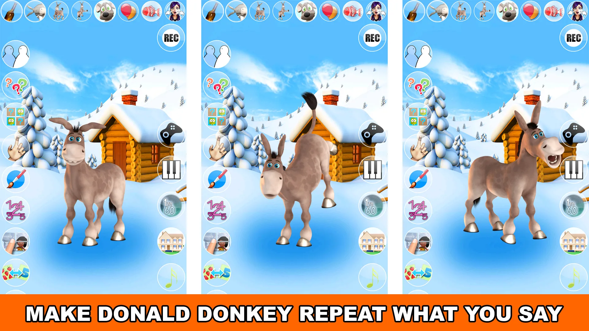 Talking Donald Donkey Ice Fun | Indus Appstore | Screenshot