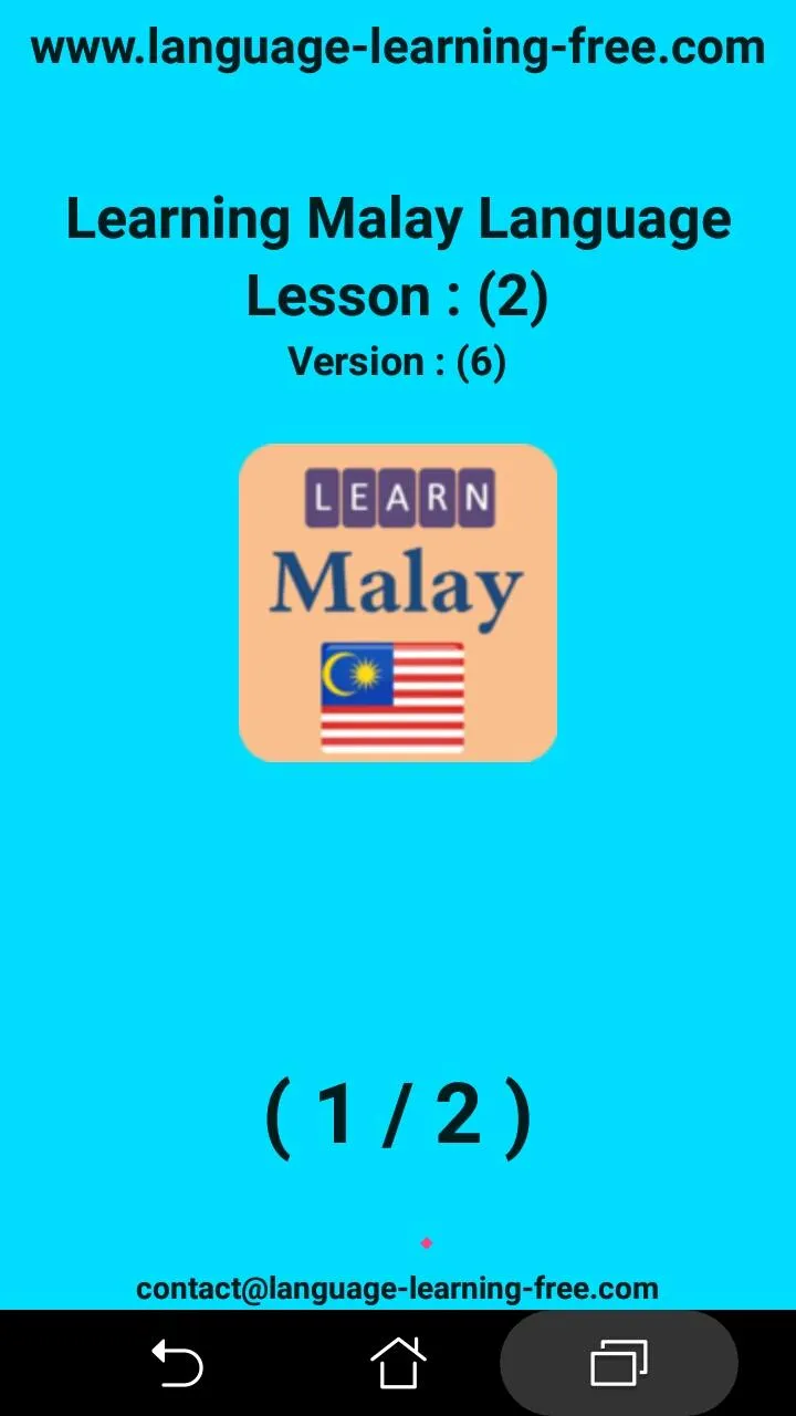 Learning Malay Language (lesso | Indus Appstore | Screenshot