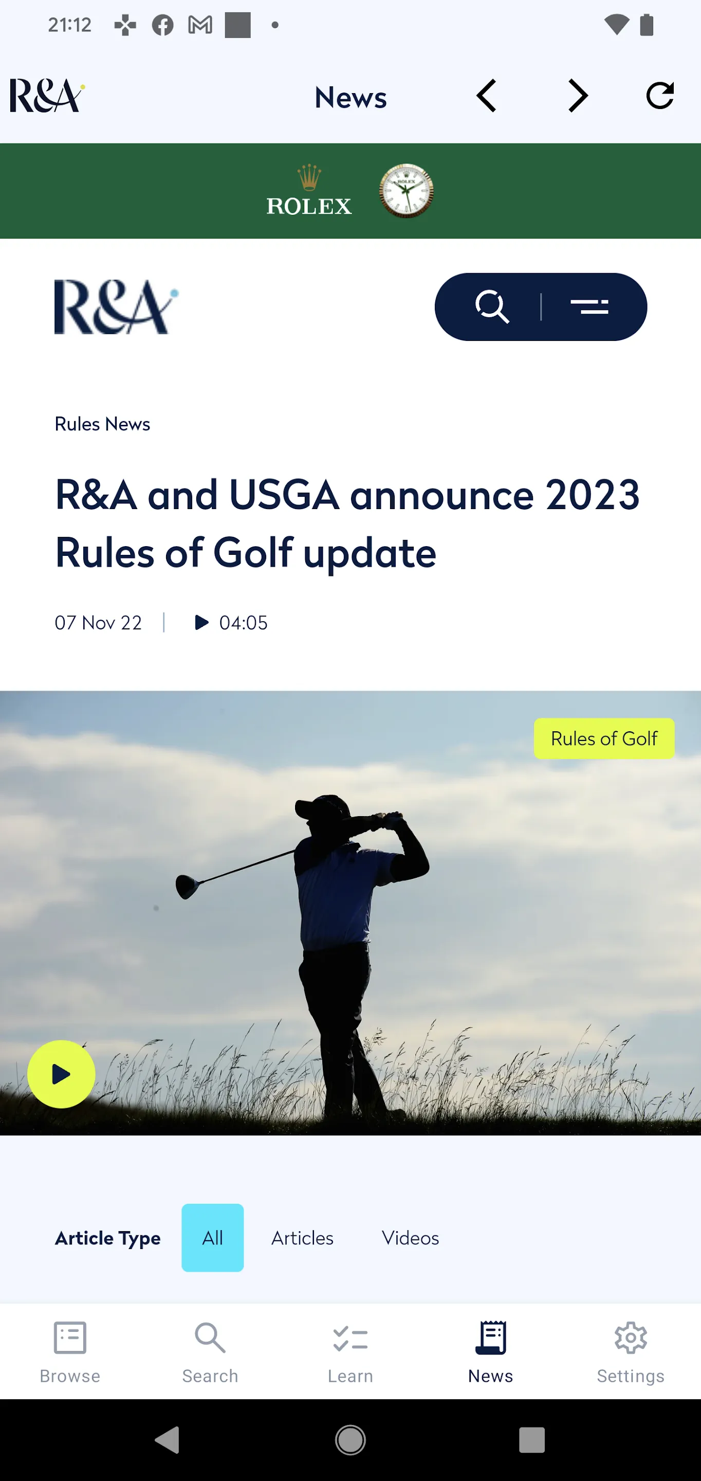 Rules of Golf 2023 | Indus Appstore | Screenshot