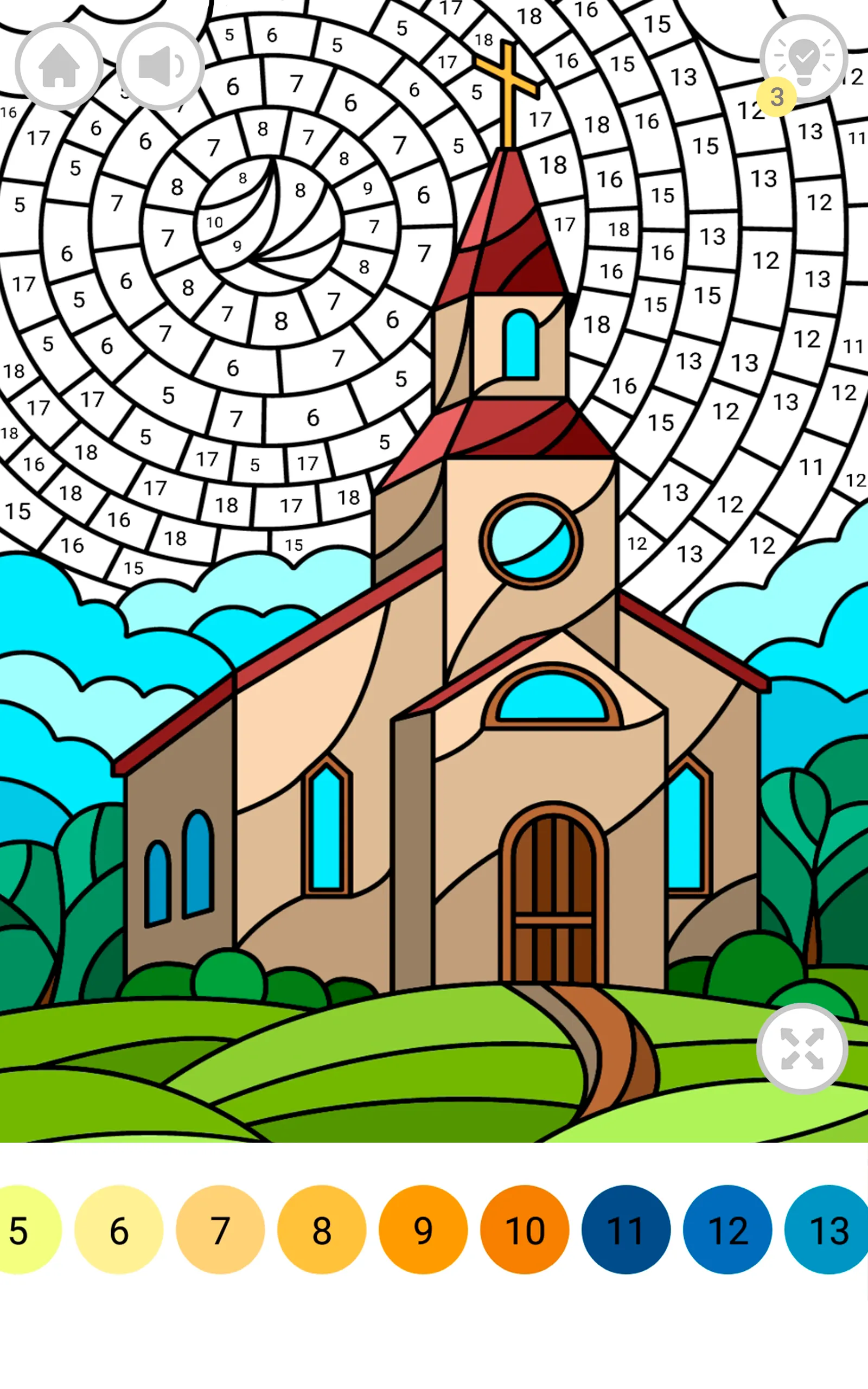 Bible Coloring Book by Number | Indus Appstore | Screenshot