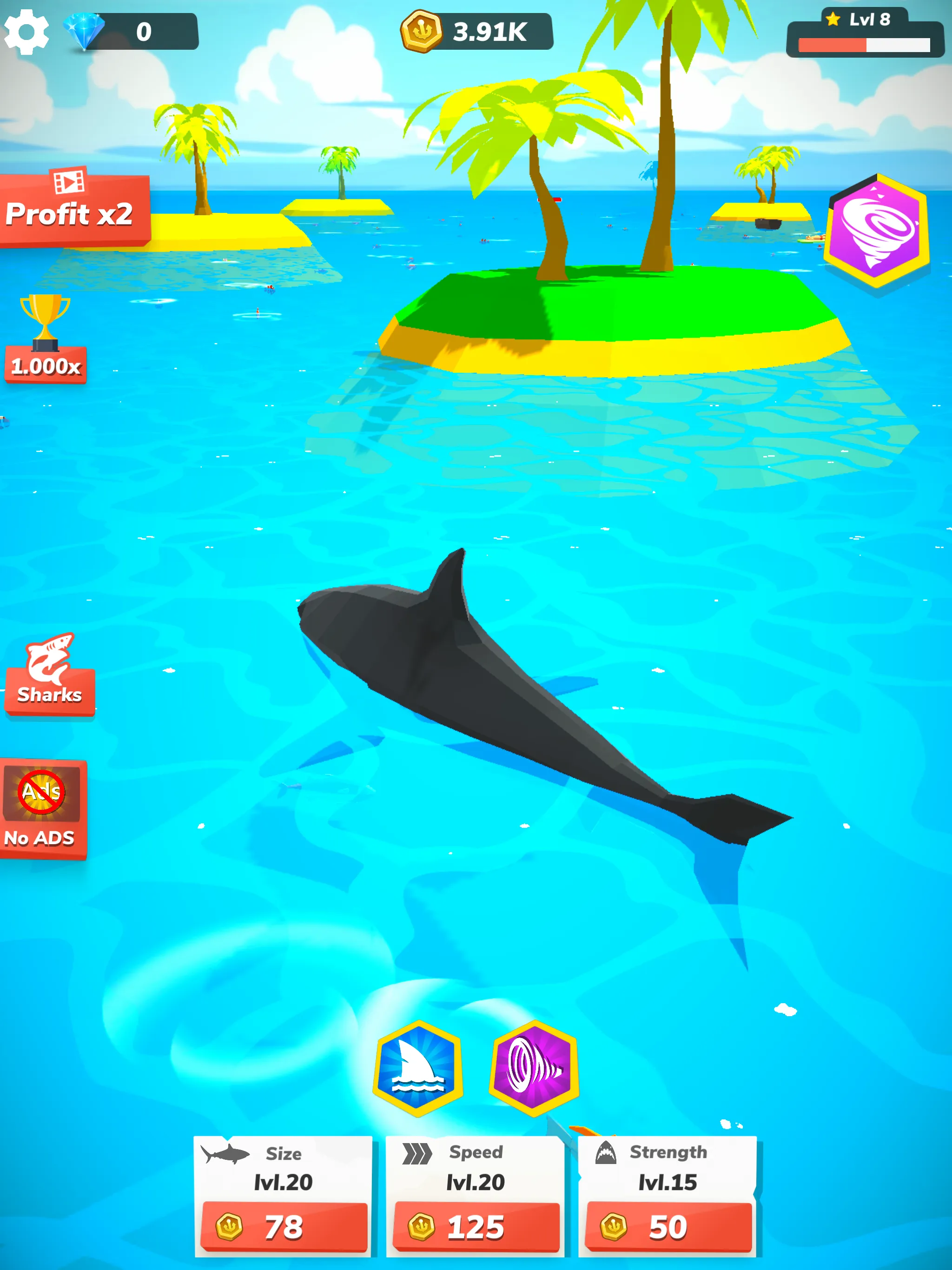 Idle Shark World - Tycoon Game | Indus Appstore | Screenshot