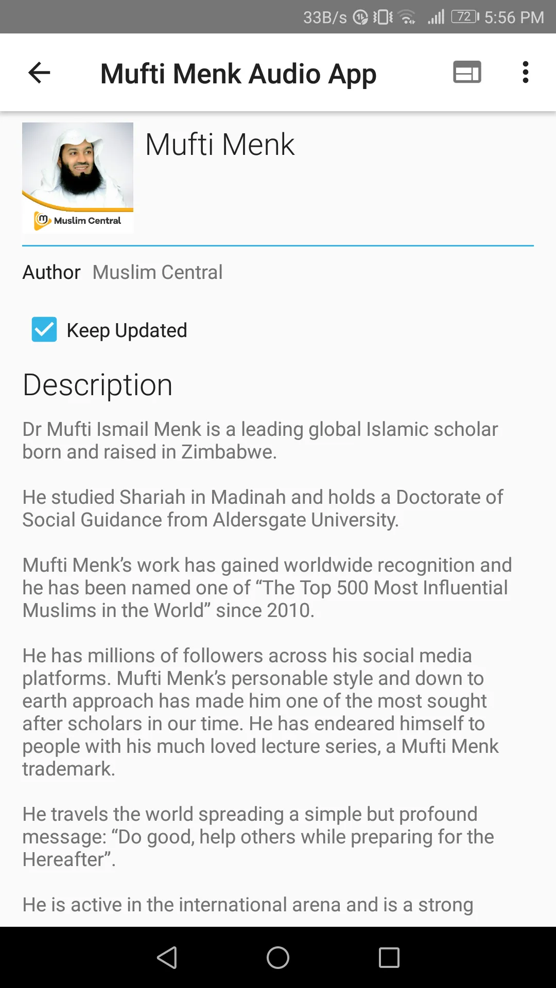 Mufti Menk Official | Indus Appstore | Screenshot