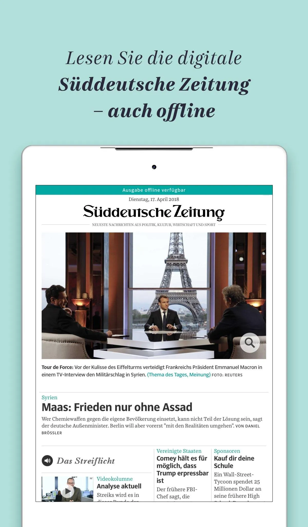 Süddeutsche Zeitung | Indus Appstore | Screenshot