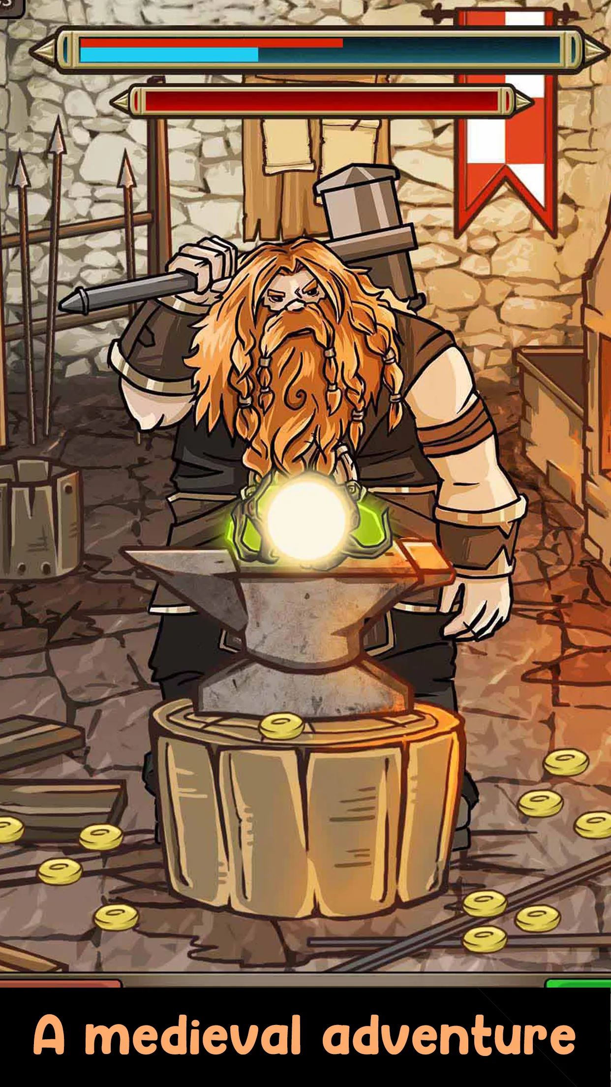 Medieval Clicker Blacksmith | Indus Appstore | Screenshot