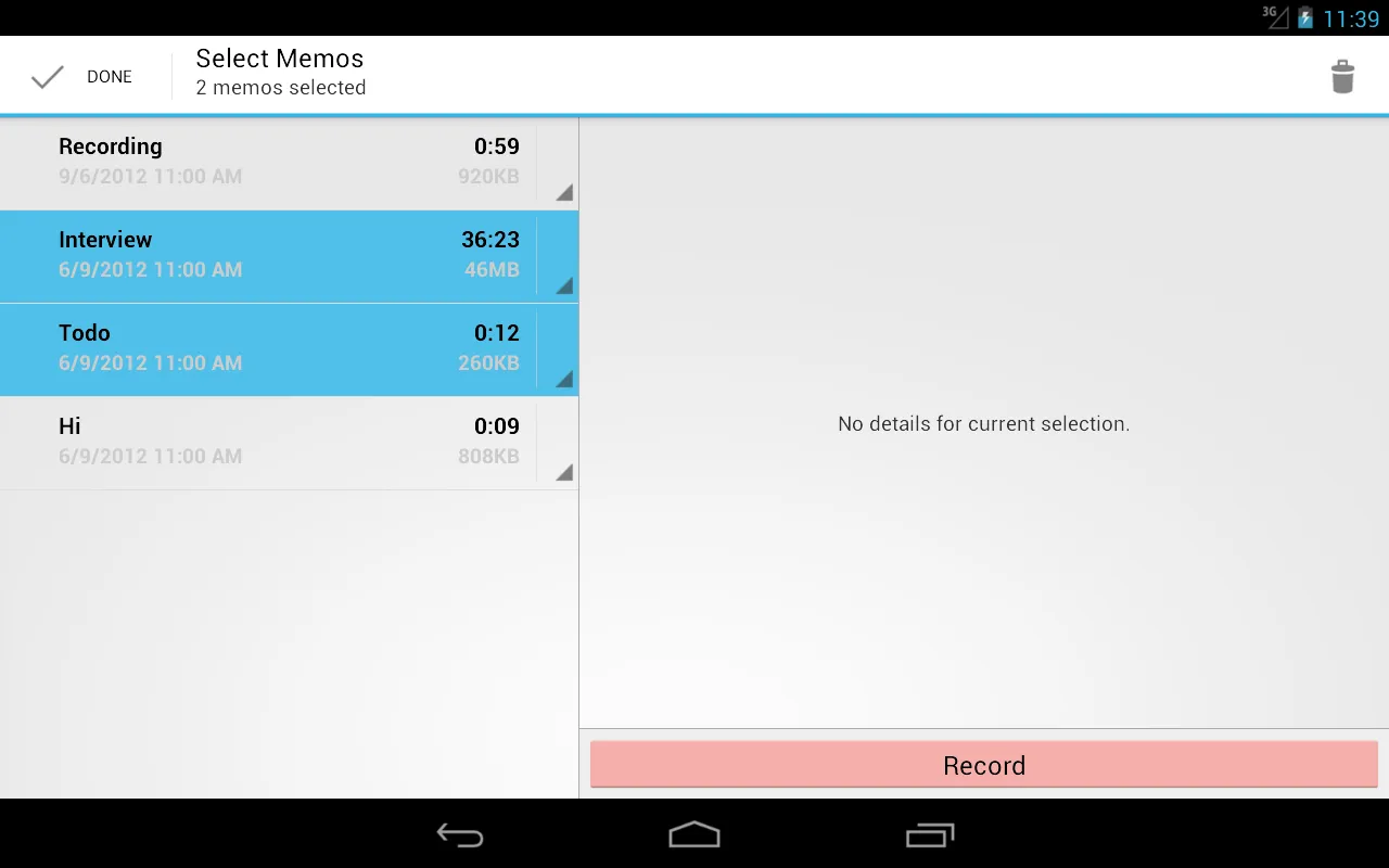 Audio Memos SE | Indus Appstore | Screenshot