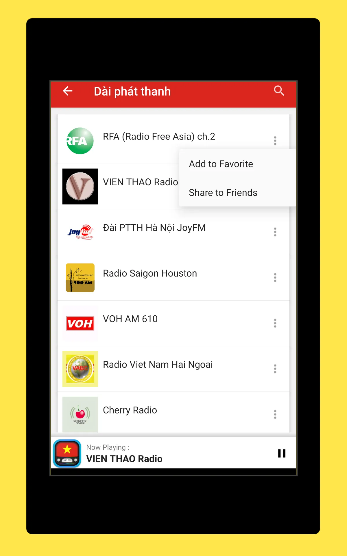 Radio Vietnam + Radio Online | Indus Appstore | Screenshot