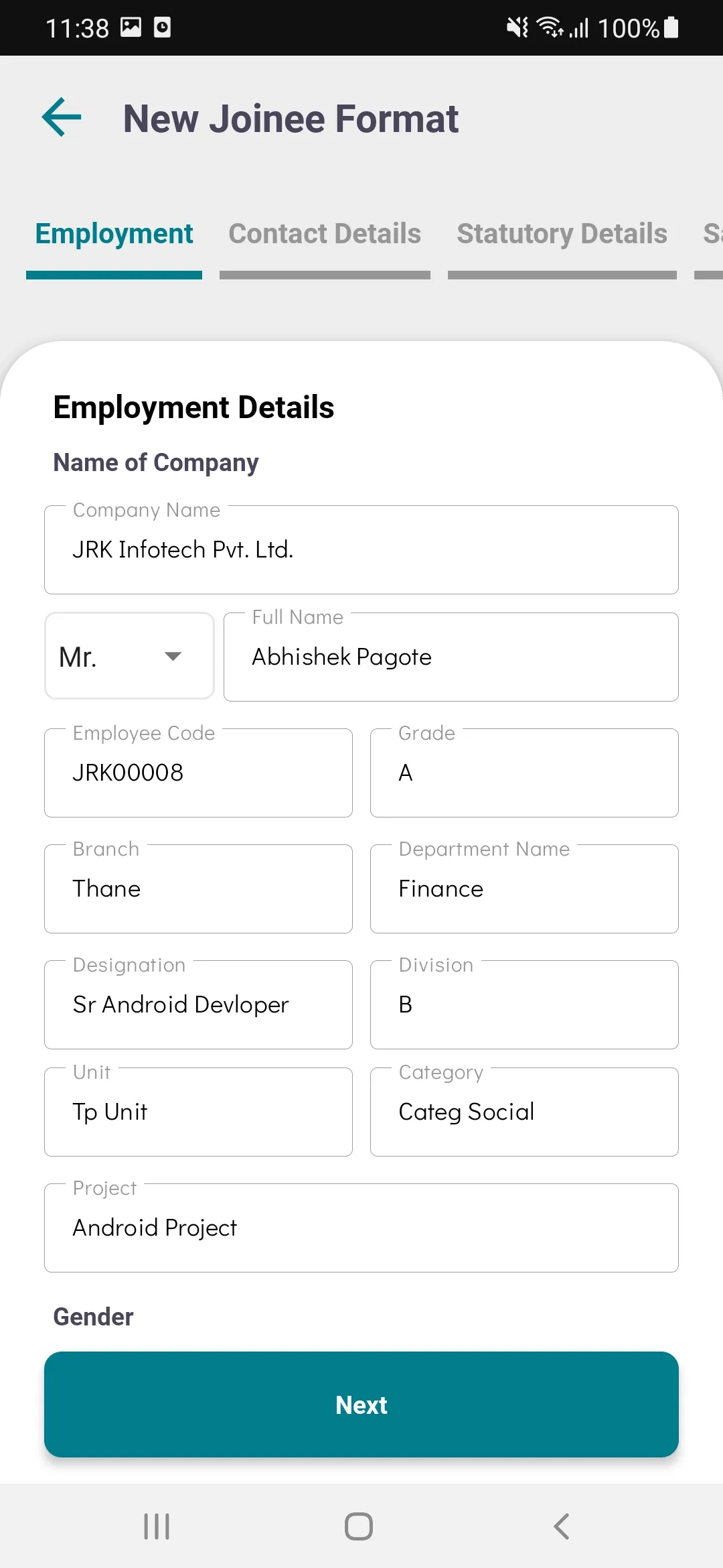 JRK Infotech Onboarding | Indus Appstore | Screenshot