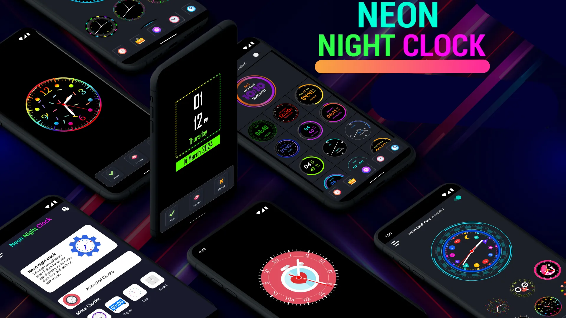 Neon Digital Clock | Indus Appstore | Screenshot