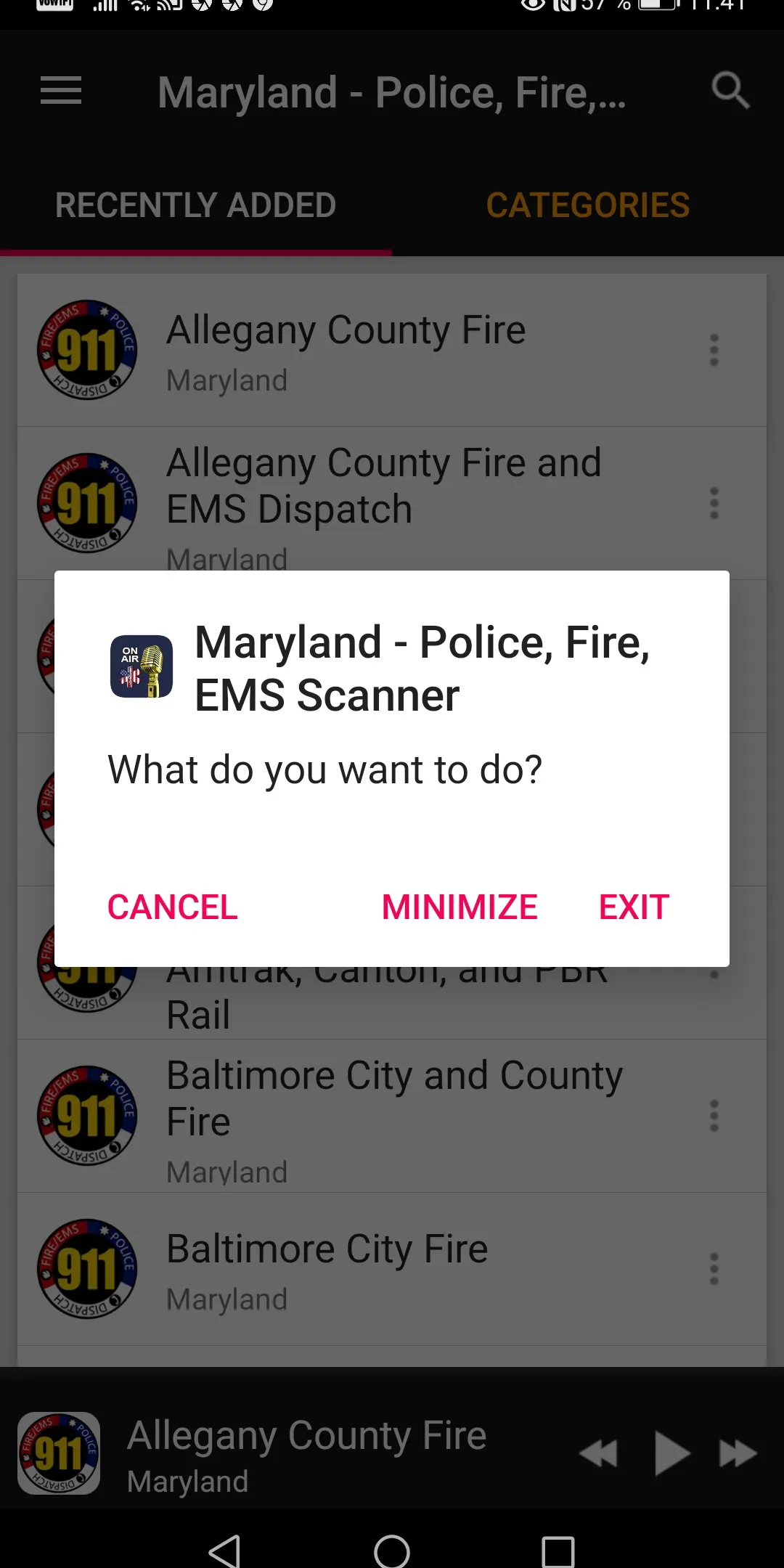 Police Scanner from Maryland | Indus Appstore | Screenshot