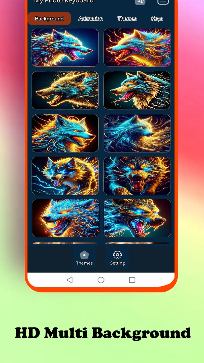 Night Light Wolf keyboard | Indus Appstore | Screenshot