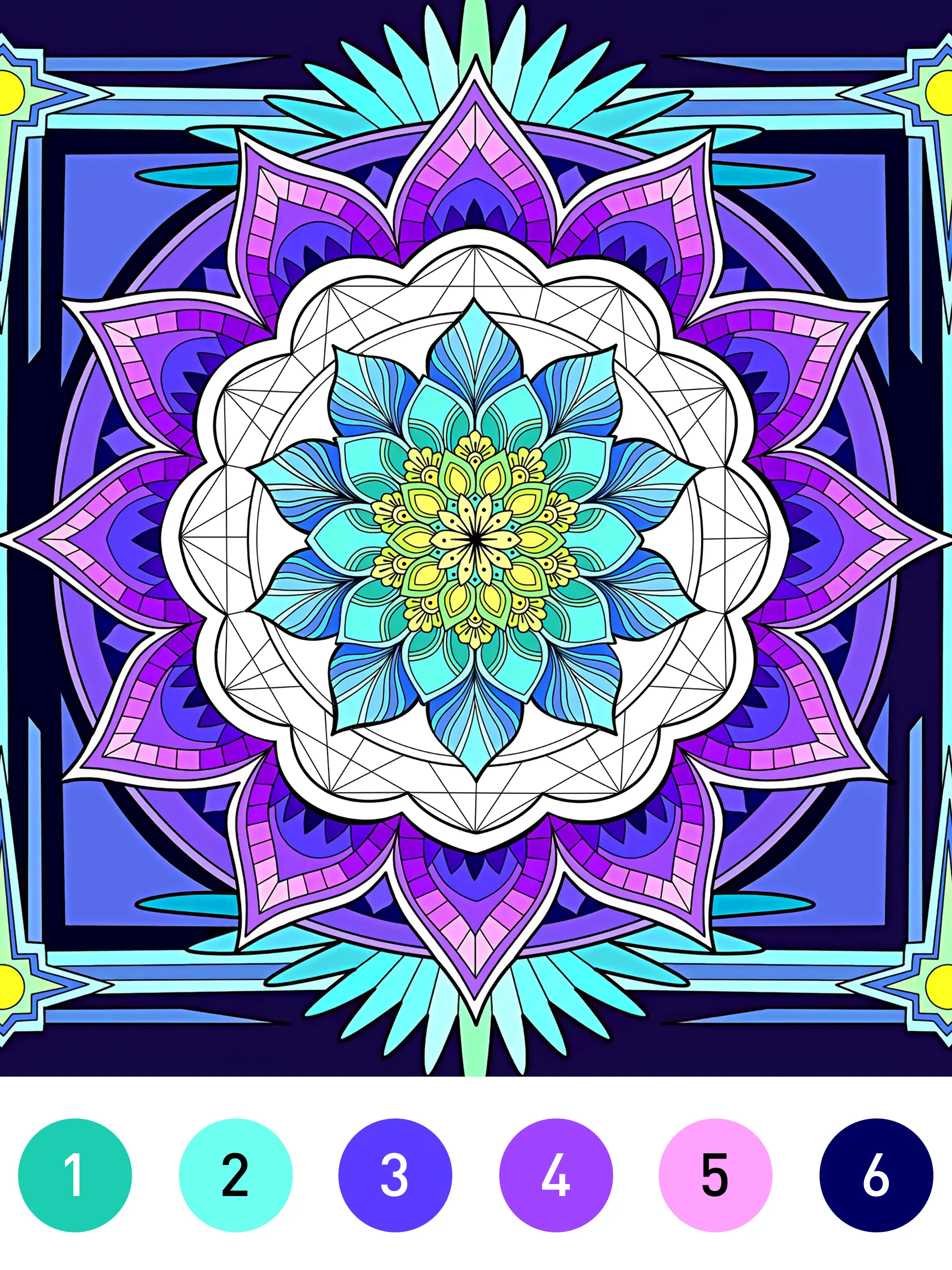 Mandala Color by Number Book | Indus Appstore | Screenshot