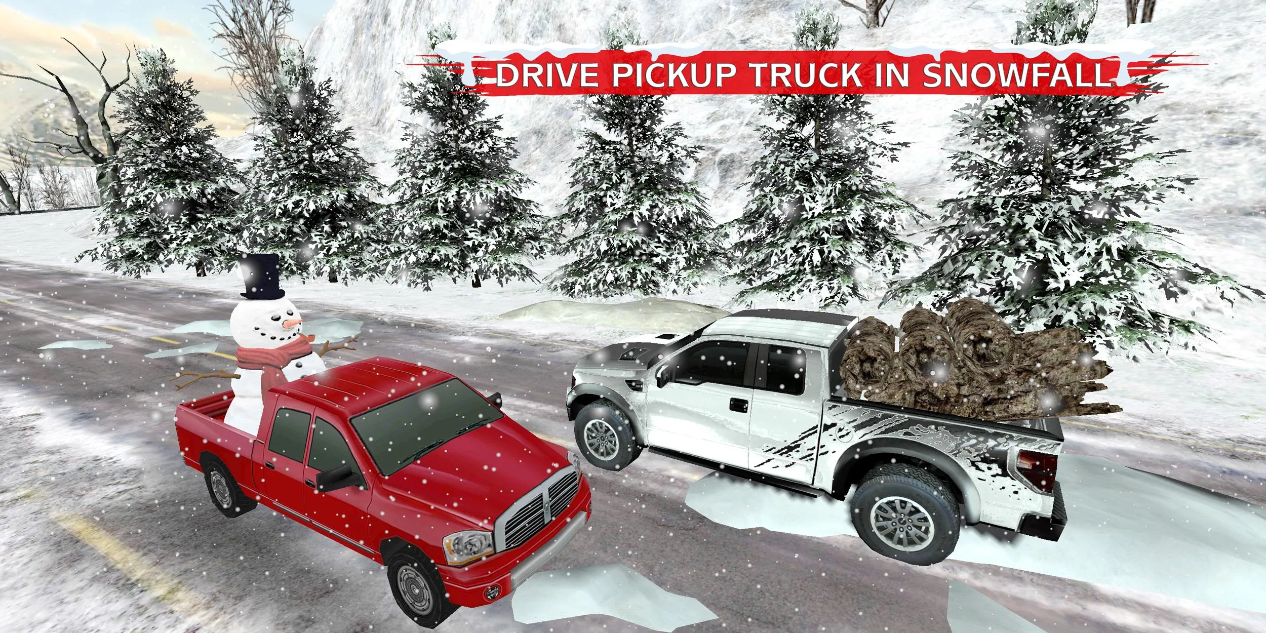 Winter Snow Pickup Truck Drive | Indus Appstore | Screenshot