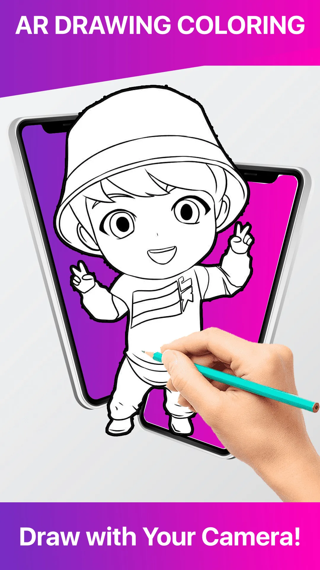 AR Draw Coloring Tiny Tan BTS | Indus Appstore | Screenshot