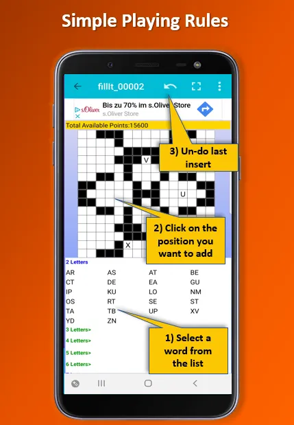 Fill it ins crossword puzzles | Indus Appstore | Screenshot