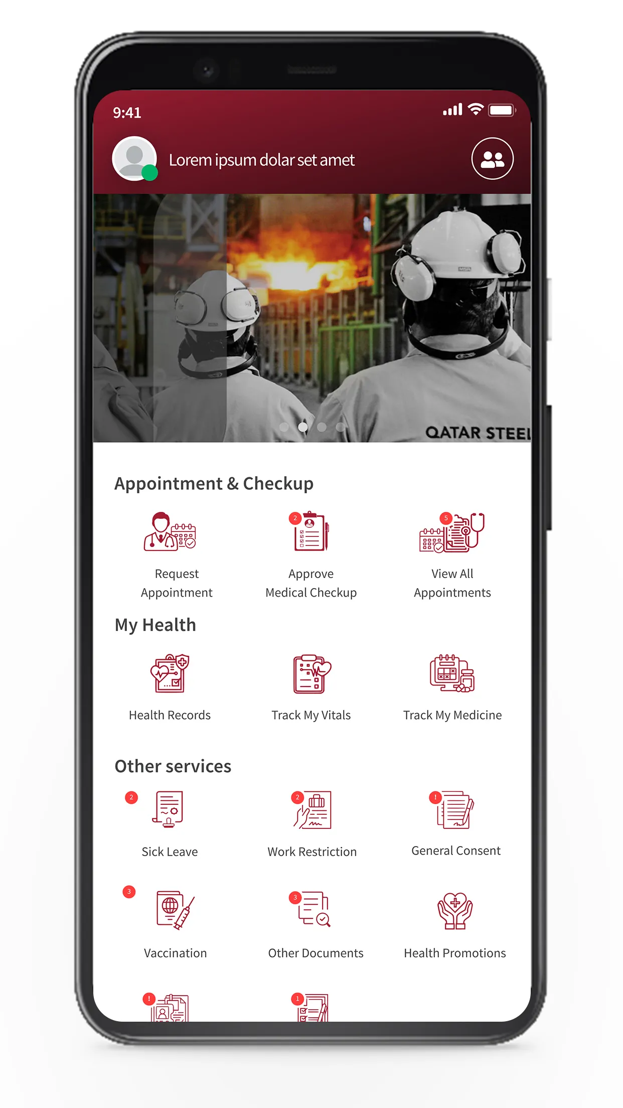 Qatar Steel Medical App | Indus Appstore | Screenshot