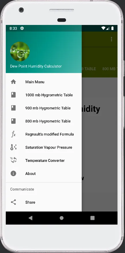 Dew Point Humidity Calculator | Indus Appstore | Screenshot