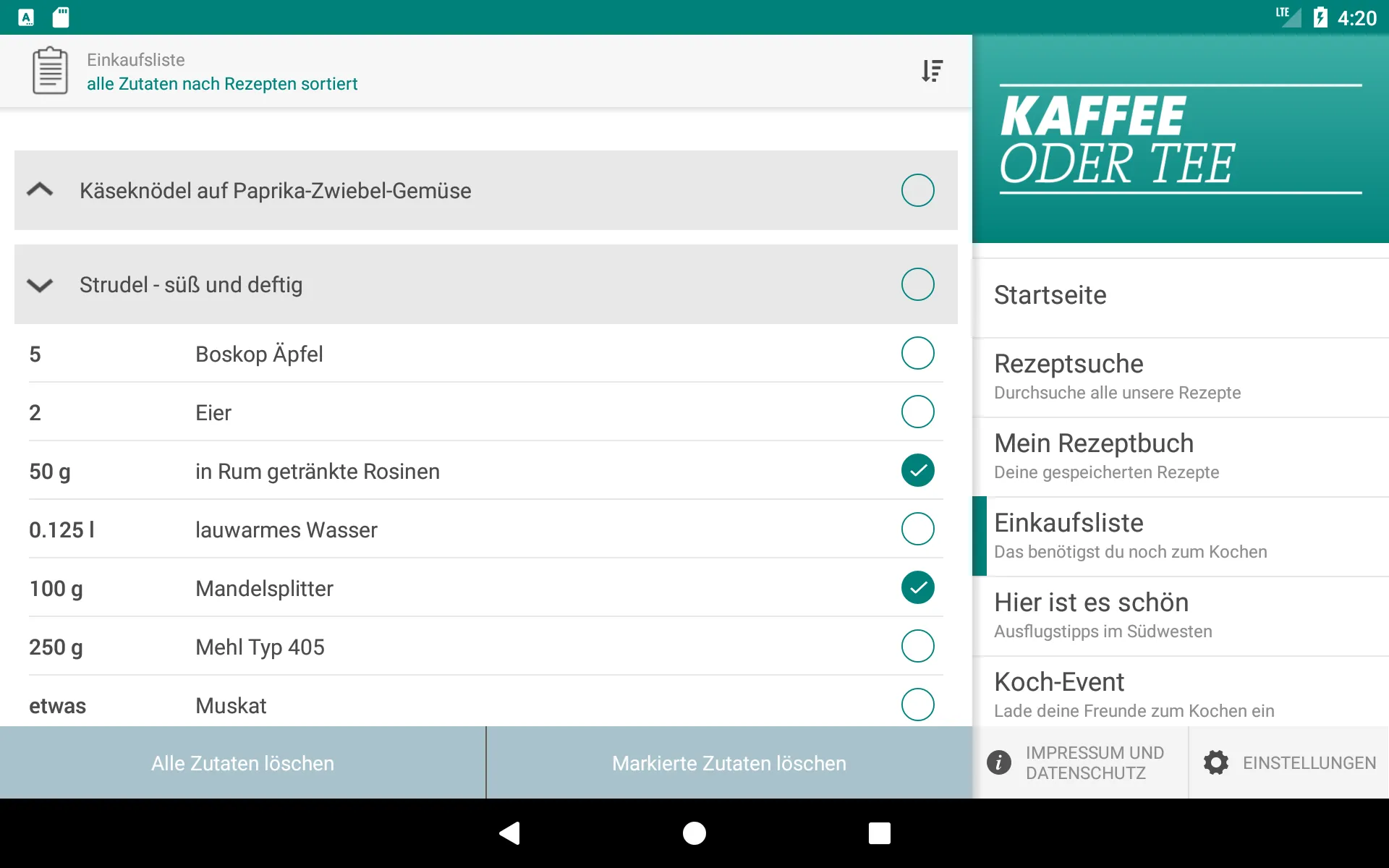 Kaffee oder Tee | Indus Appstore | Screenshot