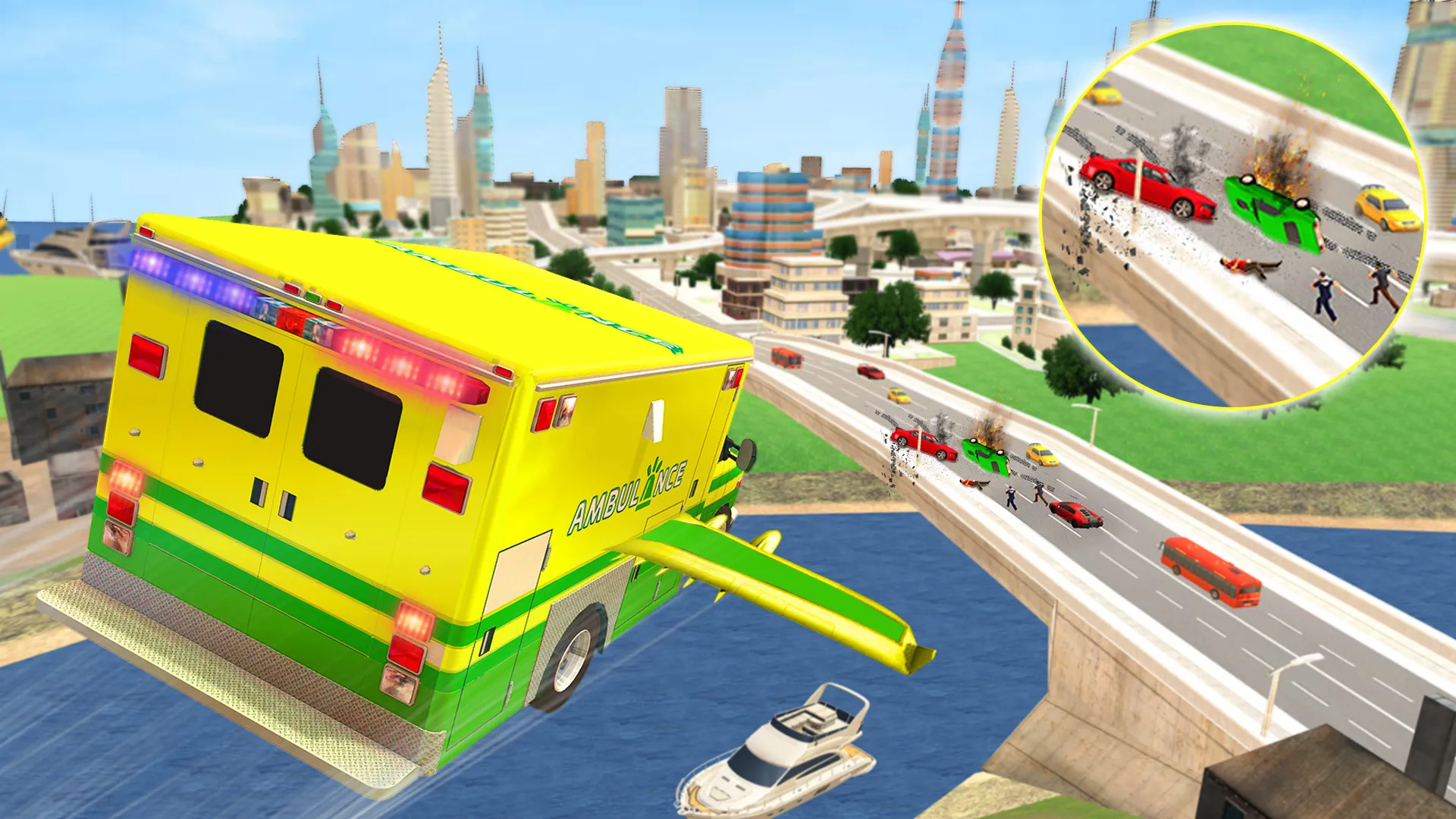 Flying Ambulance Robot Game | Indus Appstore | Screenshot