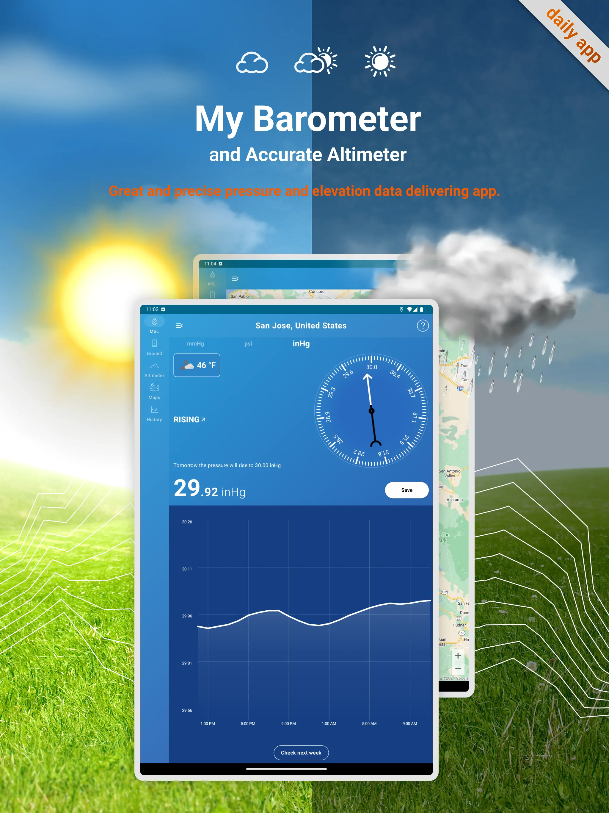 My Barometer and Altimeter | Indus Appstore | Screenshot