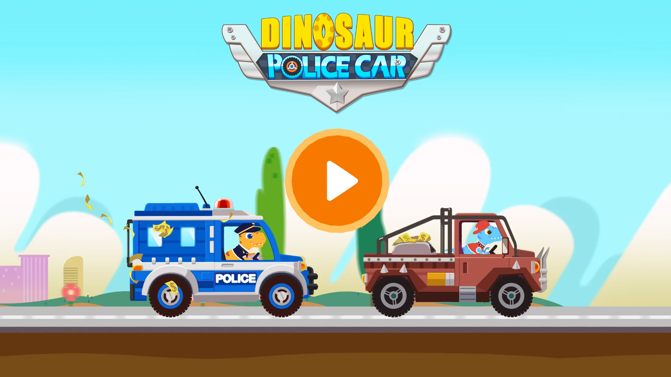 Dinosaur Police Car kids Games | Indus Appstore | Screenshot