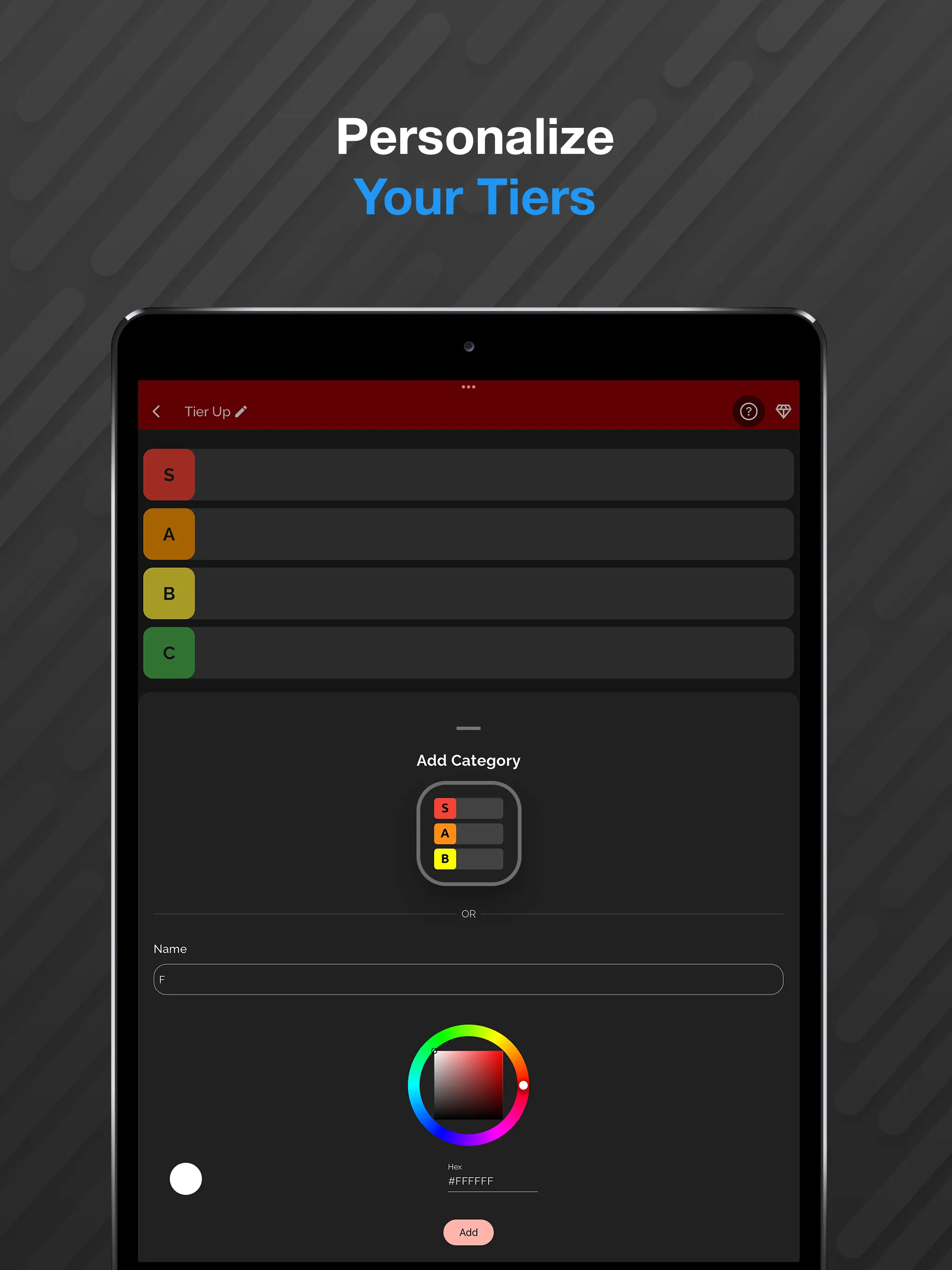 TierUp Tier List Ranking Maker | Indus Appstore | Screenshot