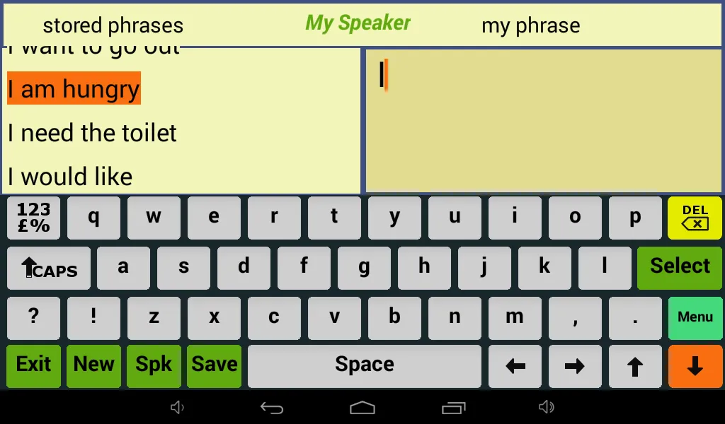 My Speaker AAC Lite | Indus Appstore | Screenshot