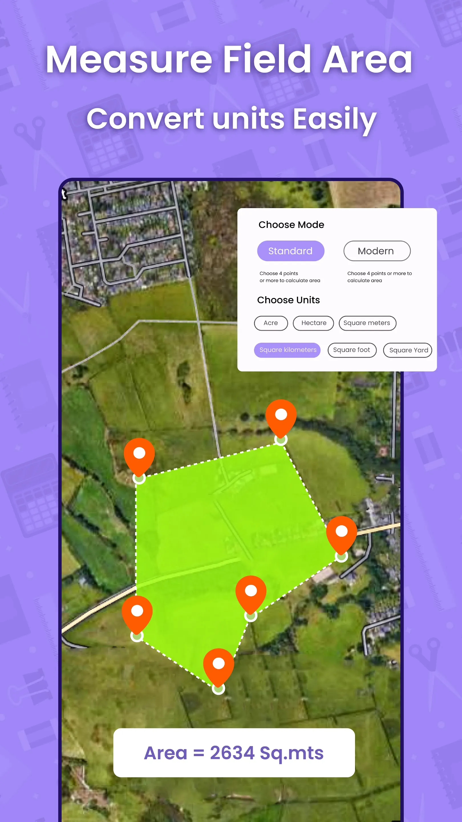 GPS Area Measure Calculator | Indus Appstore | Screenshot