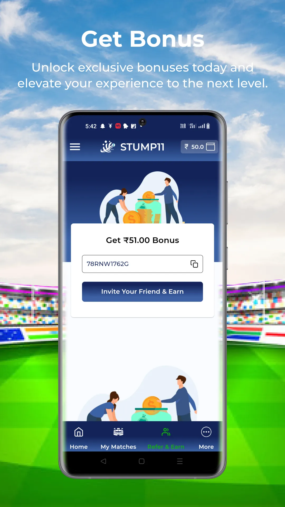 STUMP11: Fantasy Cricket App | Indus Appstore | Screenshot