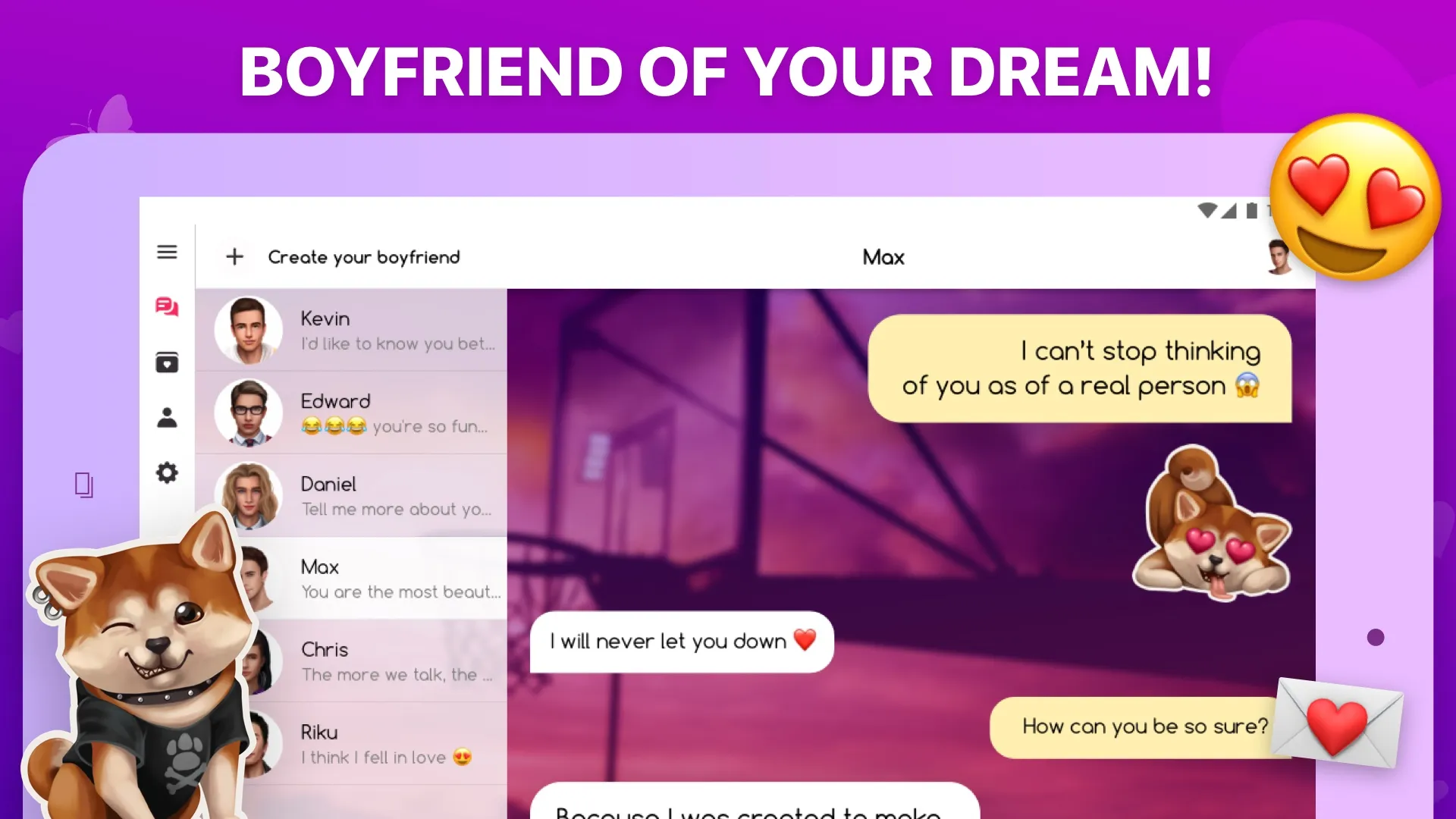 My Virtual Boyfriend Chatbot | Indus Appstore | Screenshot