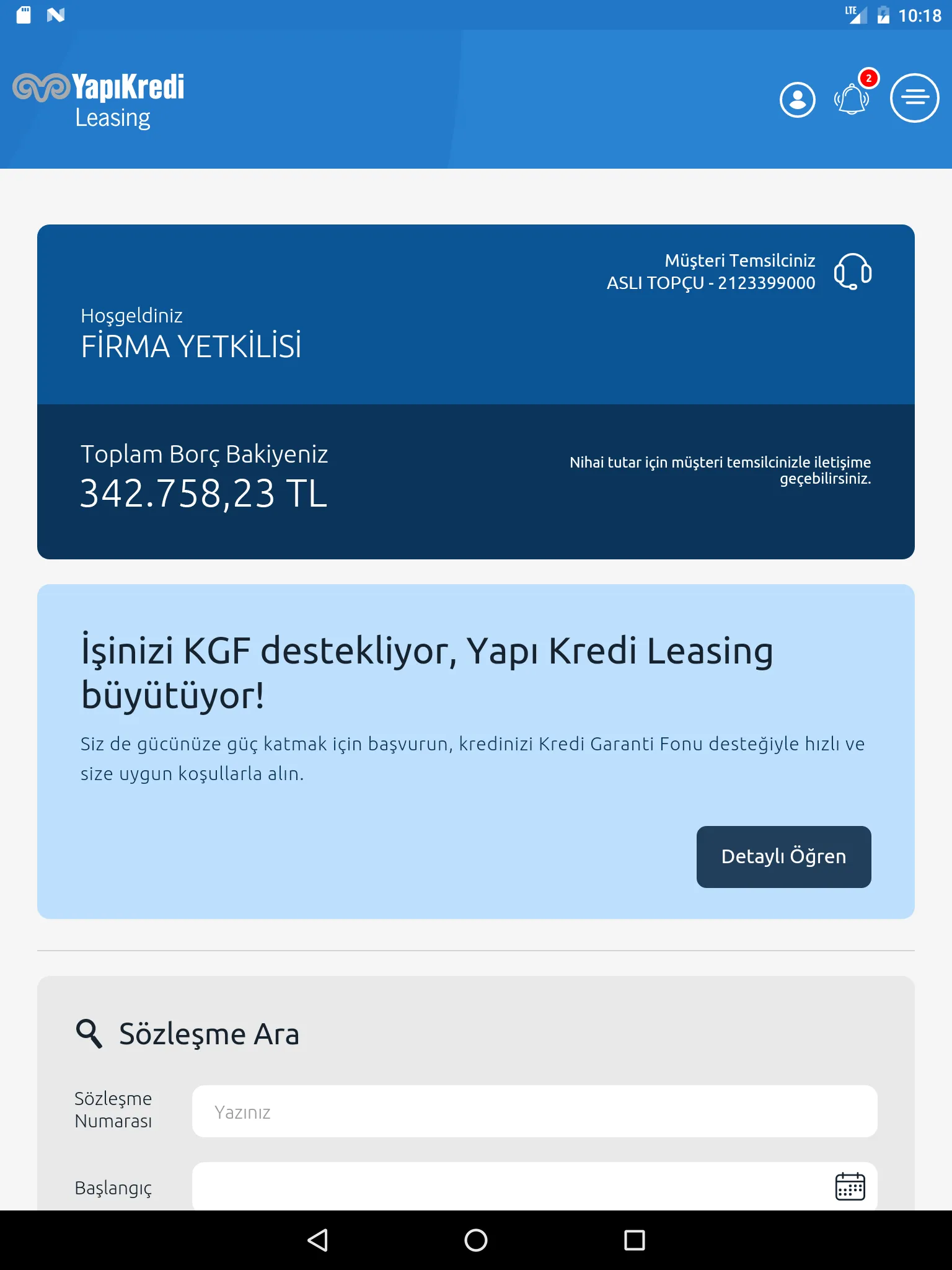 Yapıkredi Leasing Mobil | Indus Appstore | Screenshot