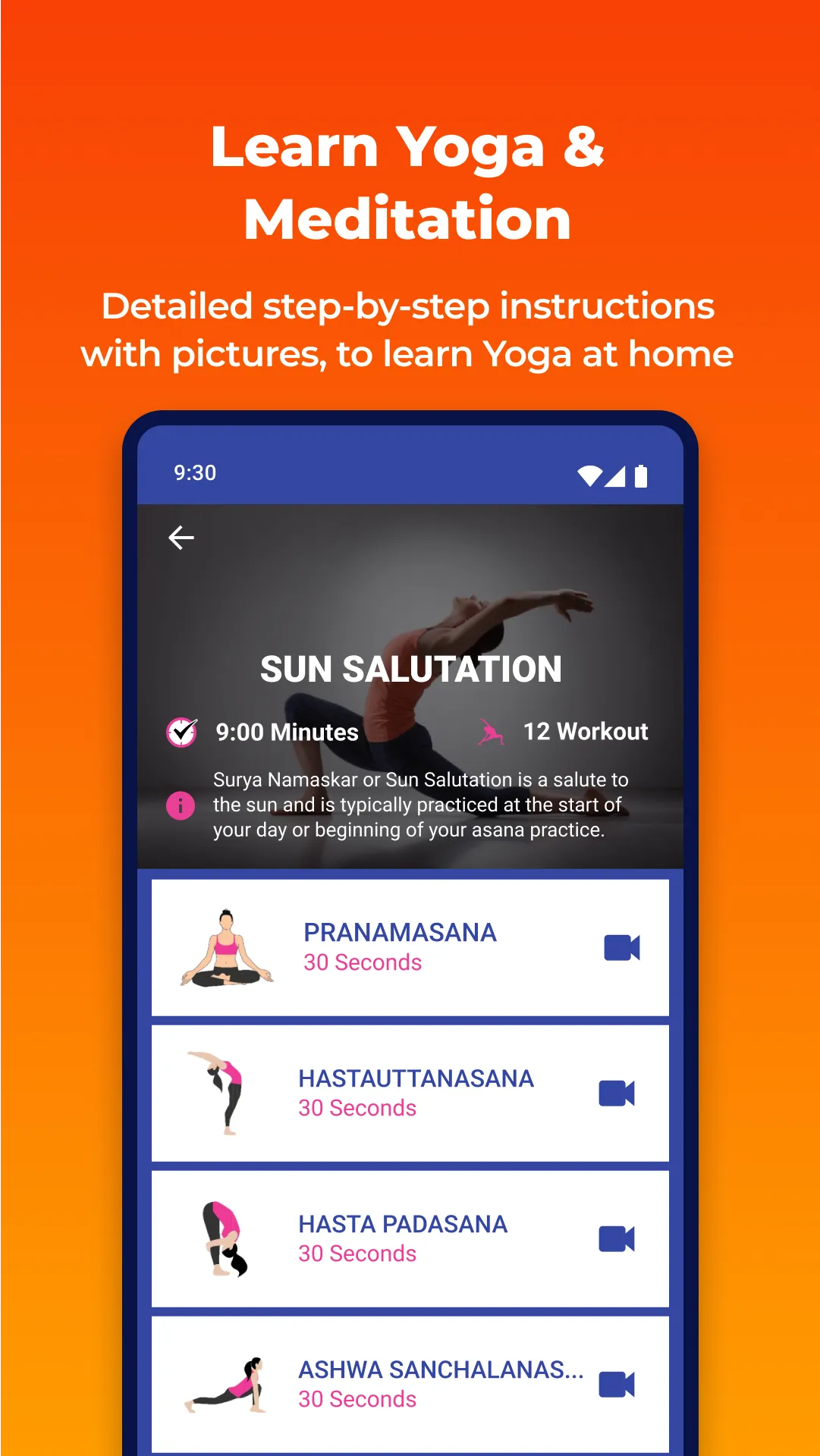 Daily Yoga Workout+Meditation | Indus Appstore | Screenshot