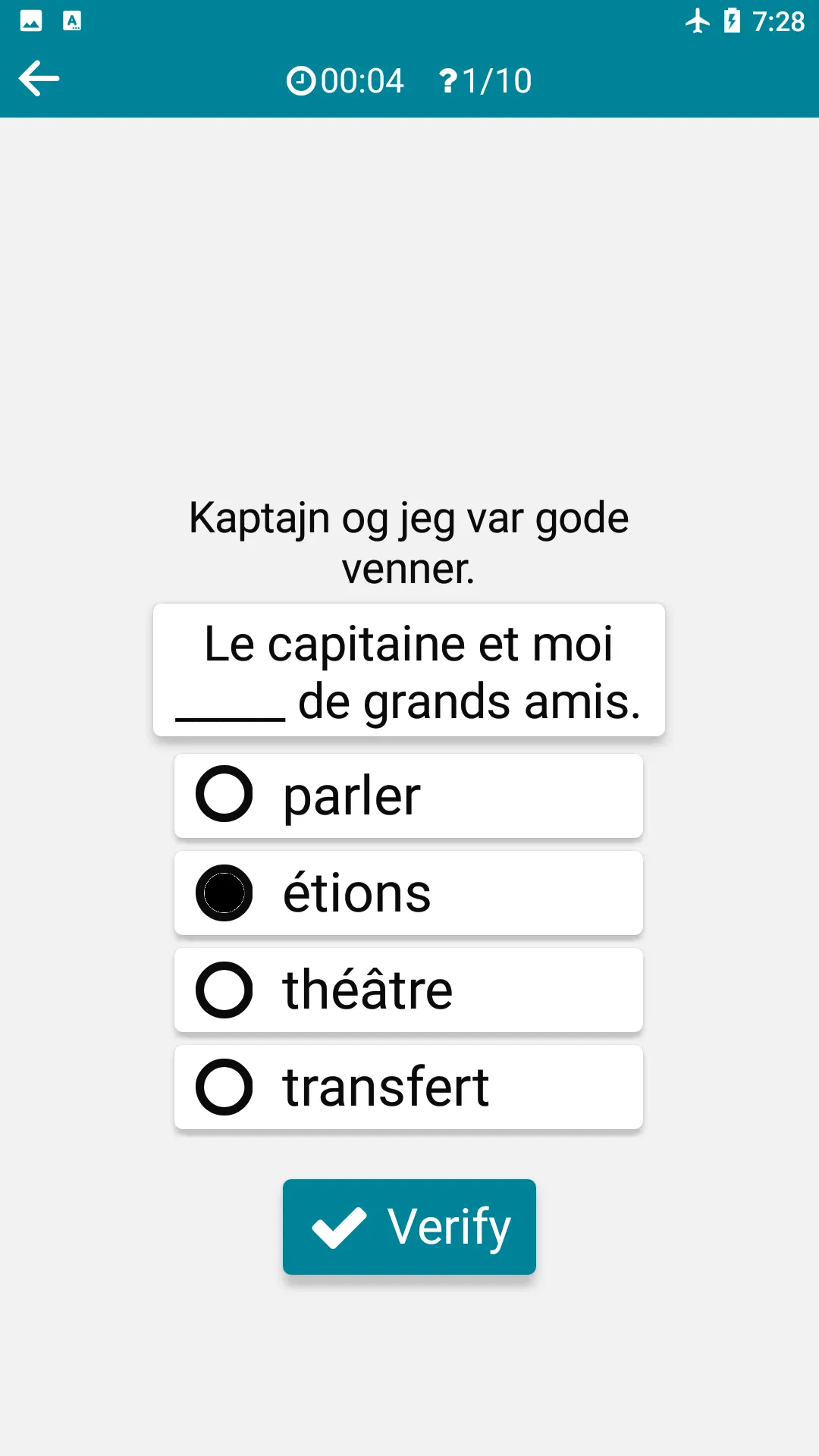 French - Danish | Indus Appstore | Screenshot