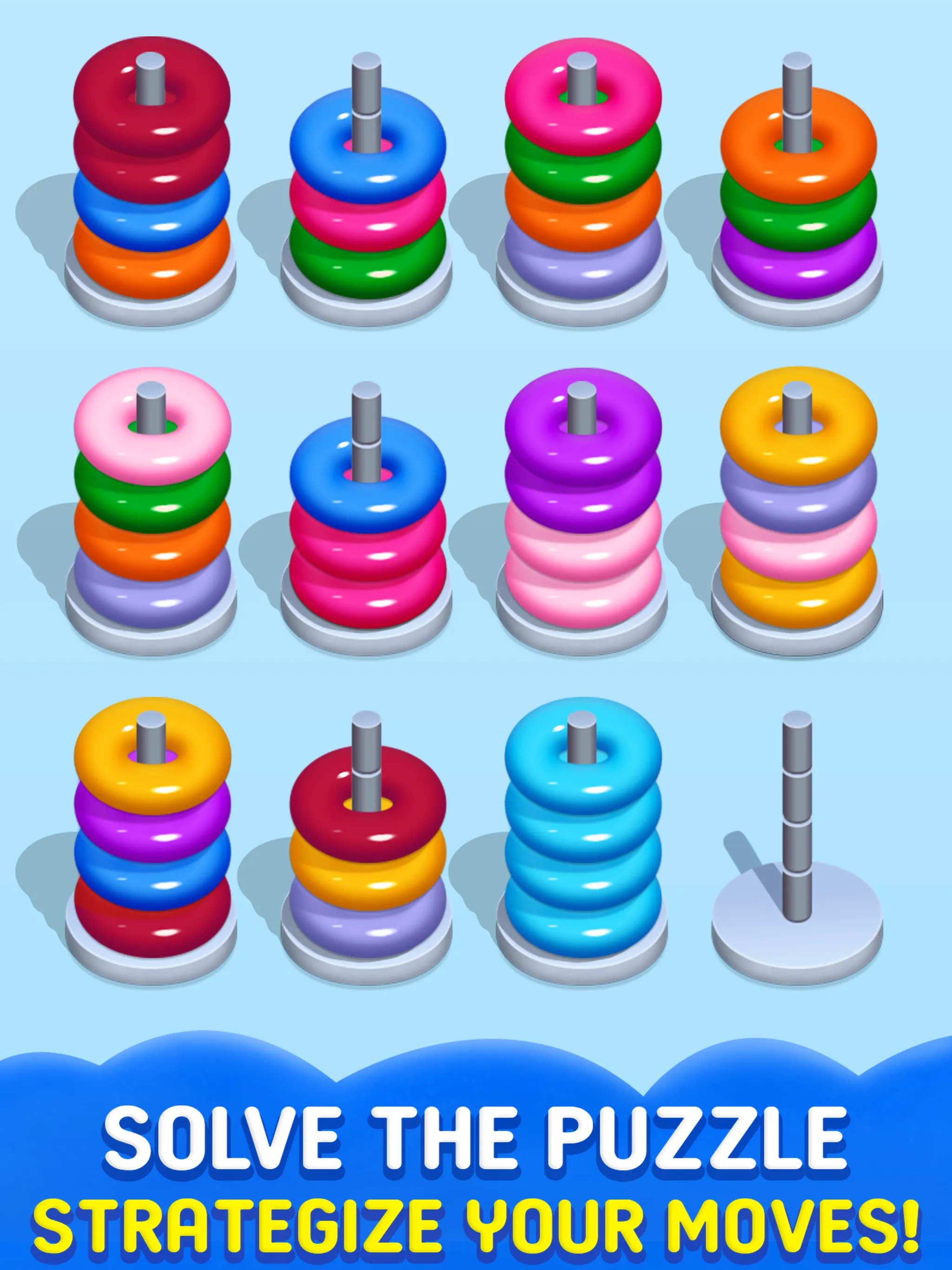 Hoop Sort - Color Hoop Stack | Indus Appstore | Screenshot