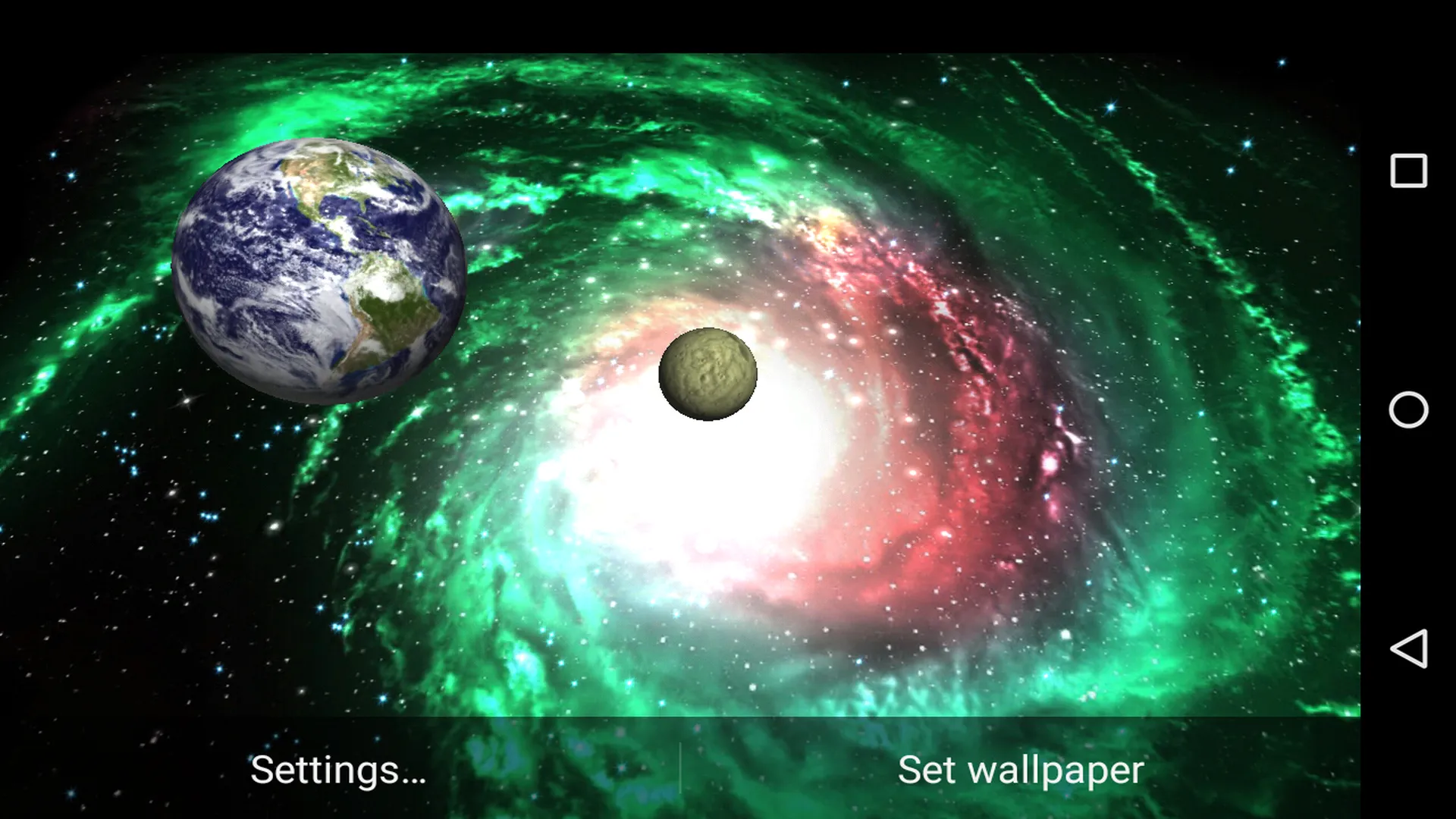 3D Galaxy Live Wallpaper | Indus Appstore | Screenshot