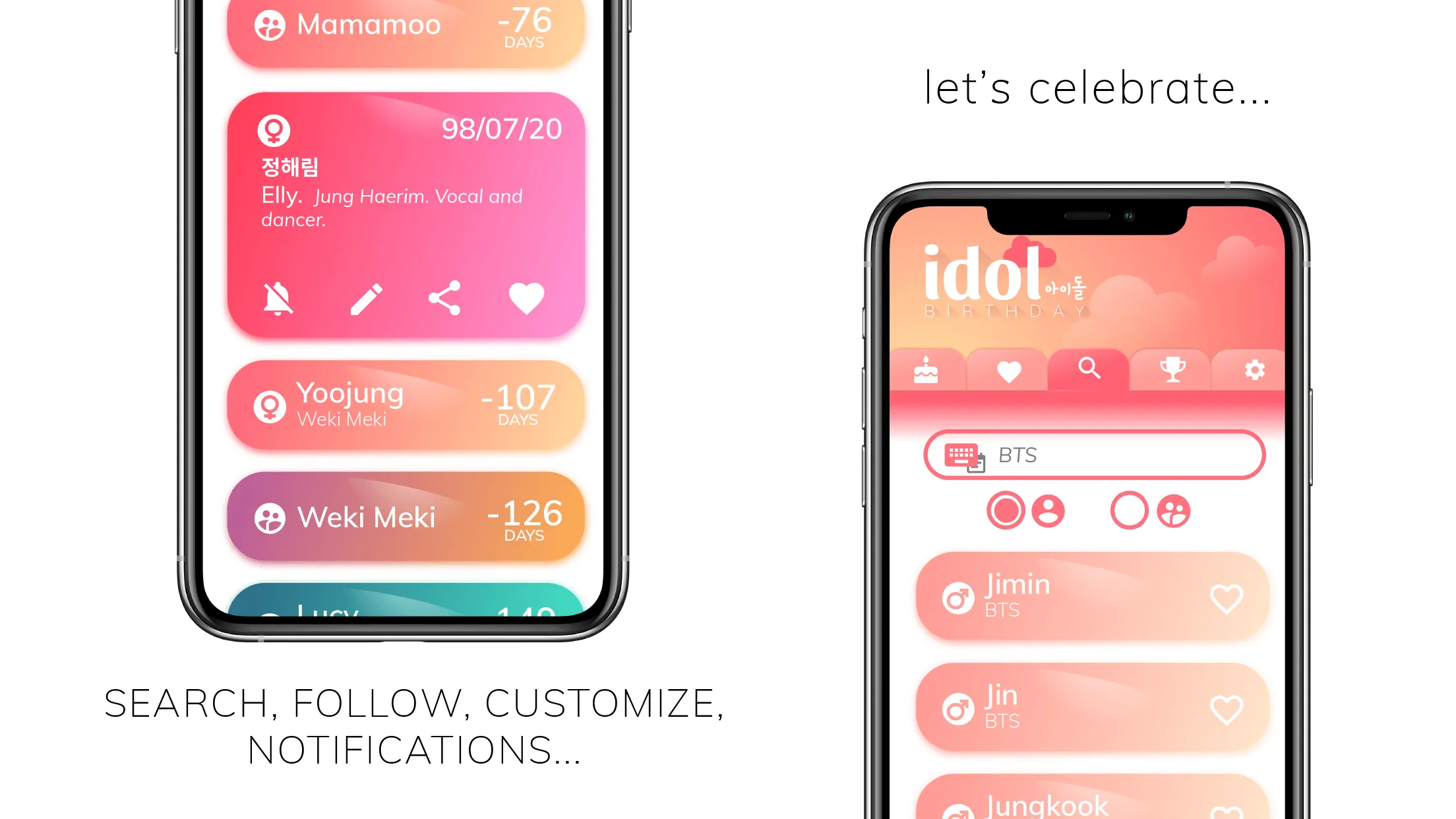 Kpop Idol Birthday Reminder | Indus Appstore | Screenshot