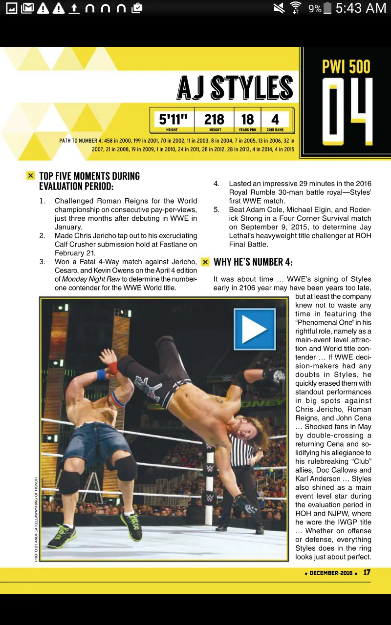 Pro Wrestling Illustrated | Indus Appstore | Screenshot