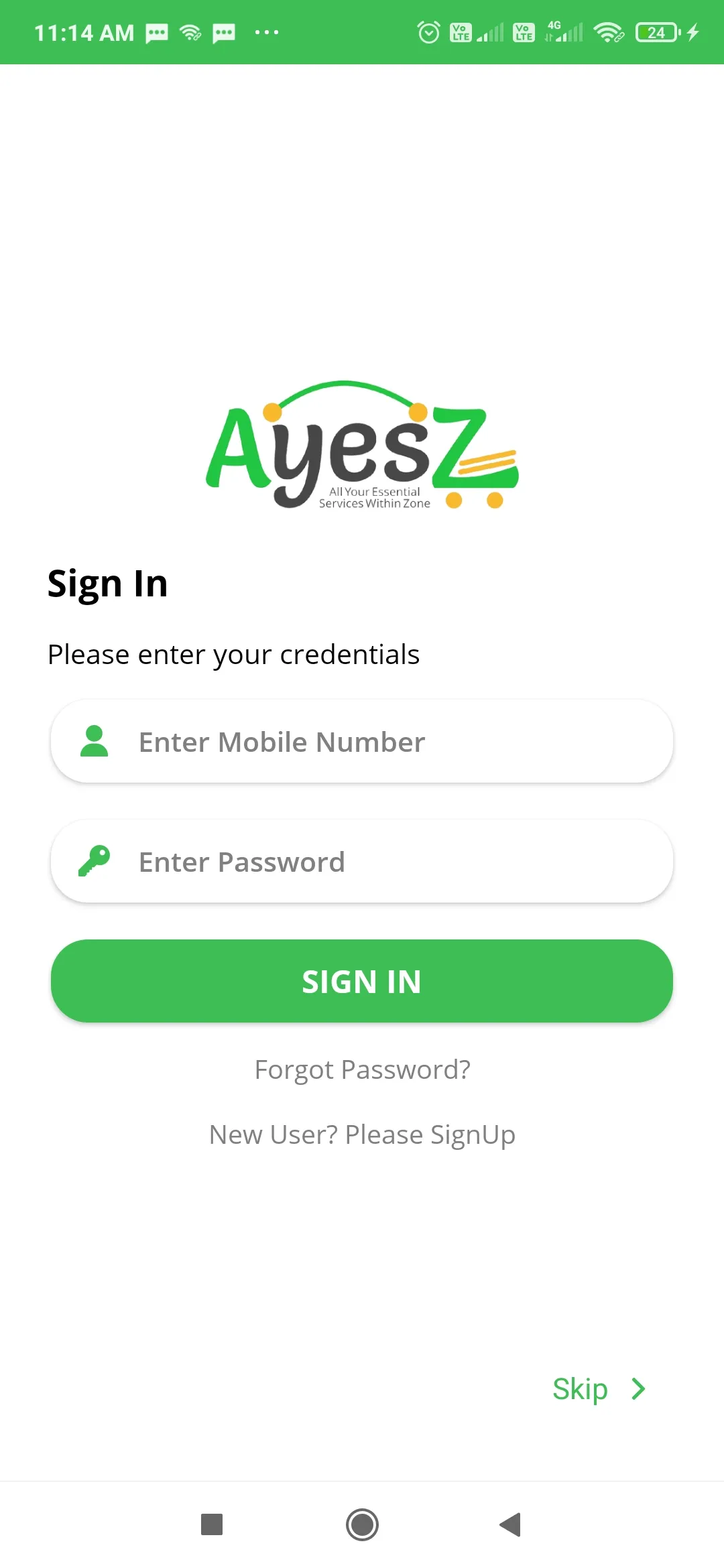 AyesZ - Online Grocery & Food  | Indus Appstore | Screenshot