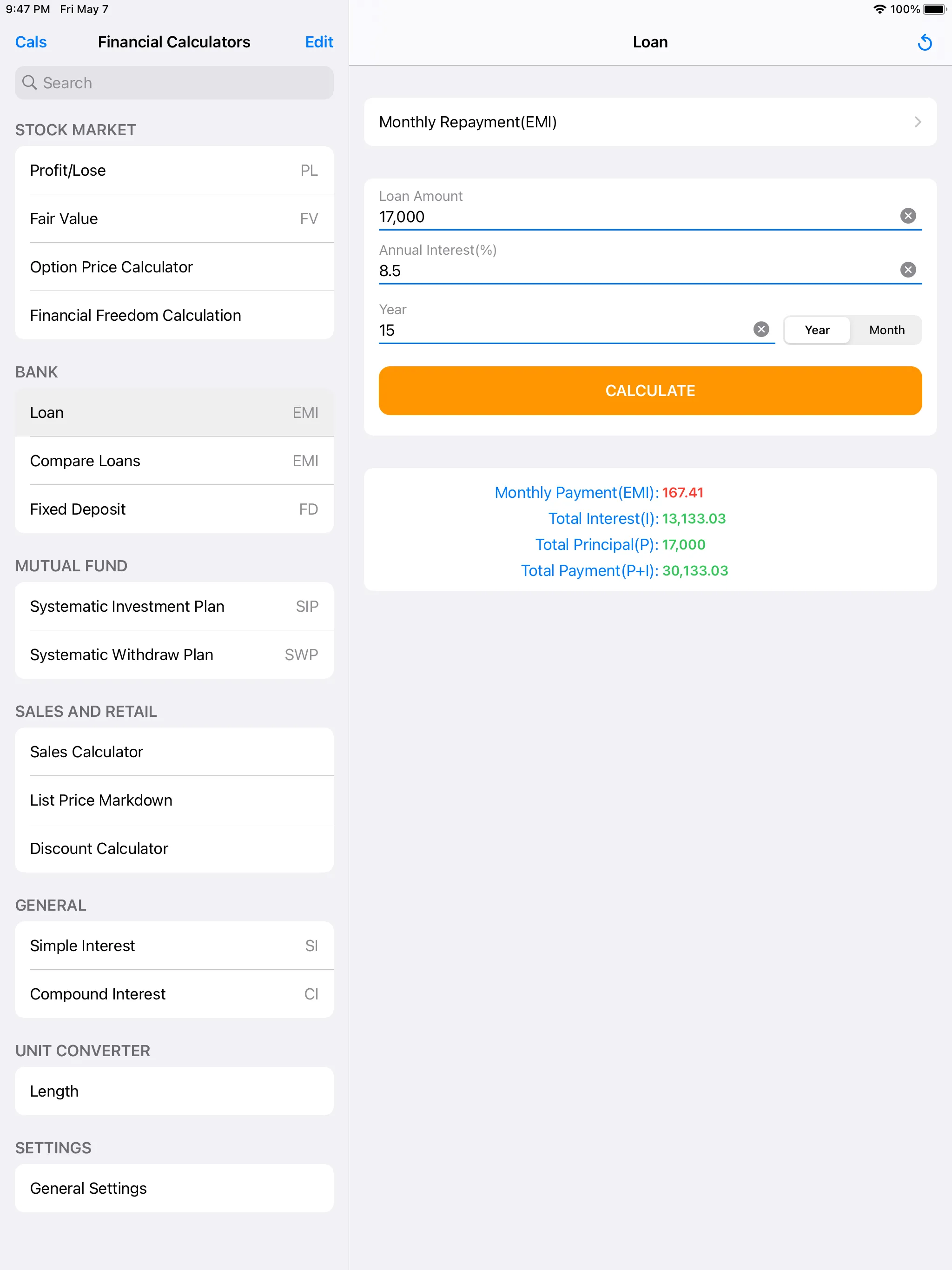 Financial Calculator EMI, SIP | Indus Appstore | Screenshot