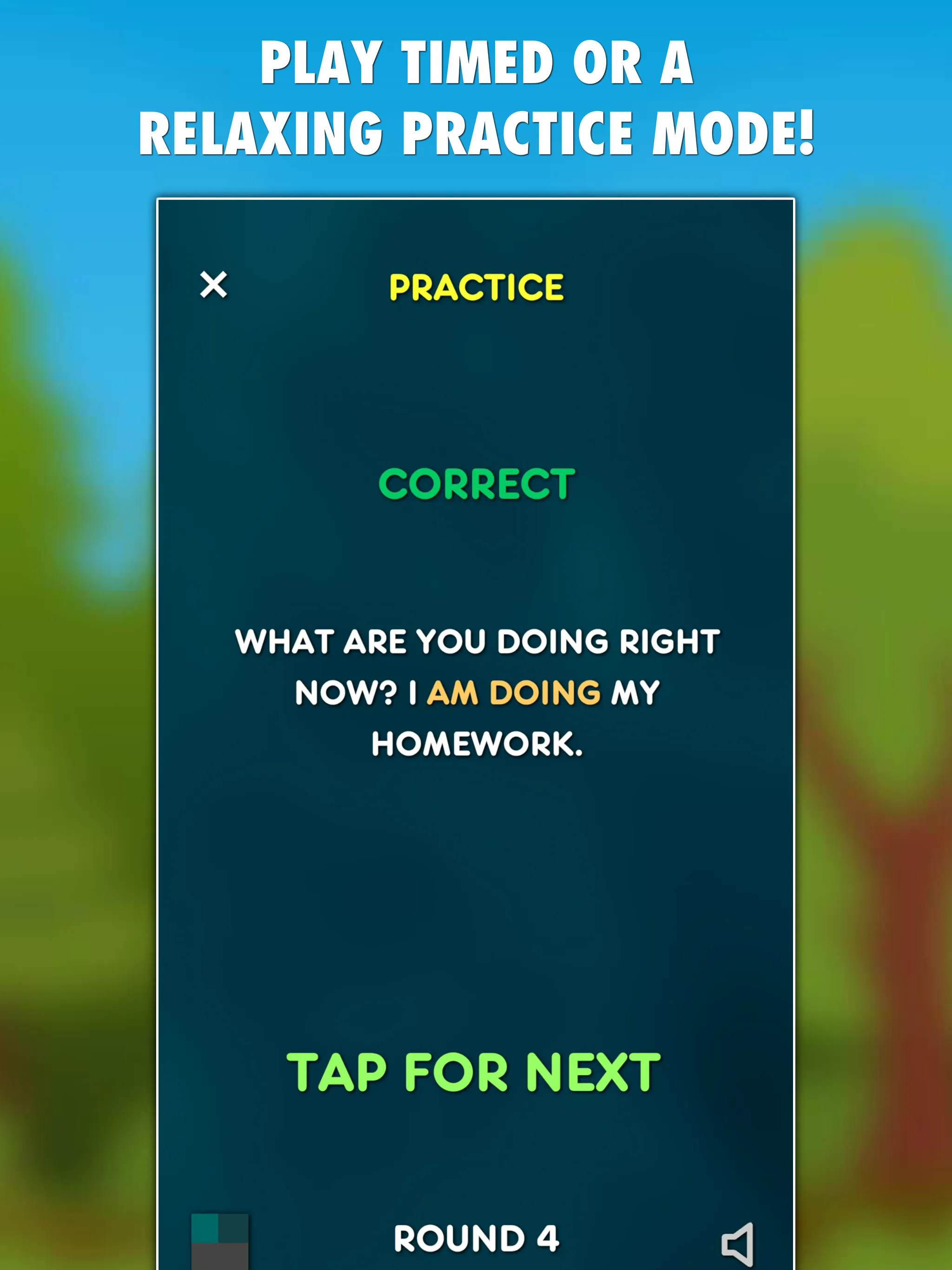 Present Tenses Grammar Test | Indus Appstore | Screenshot