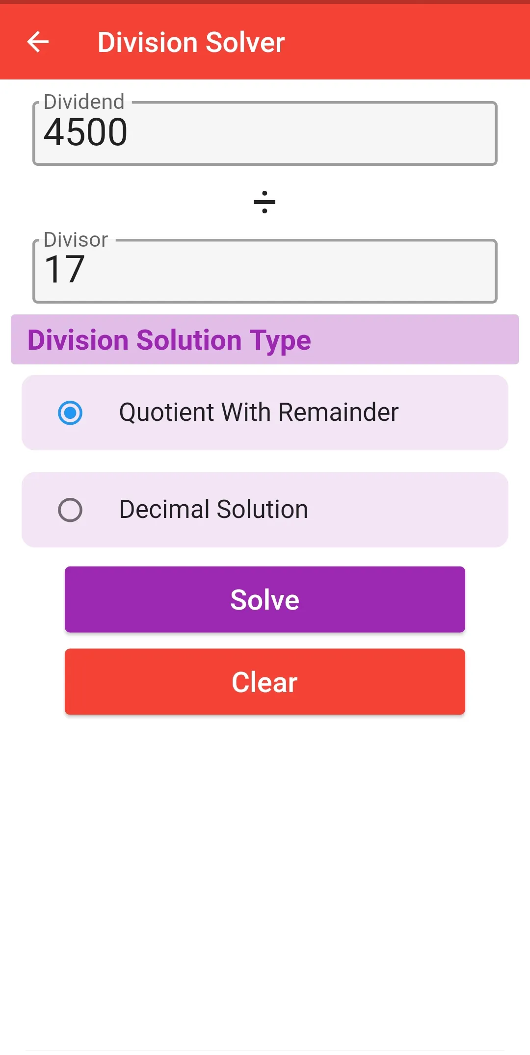 Math Long Division | Indus Appstore | Screenshot